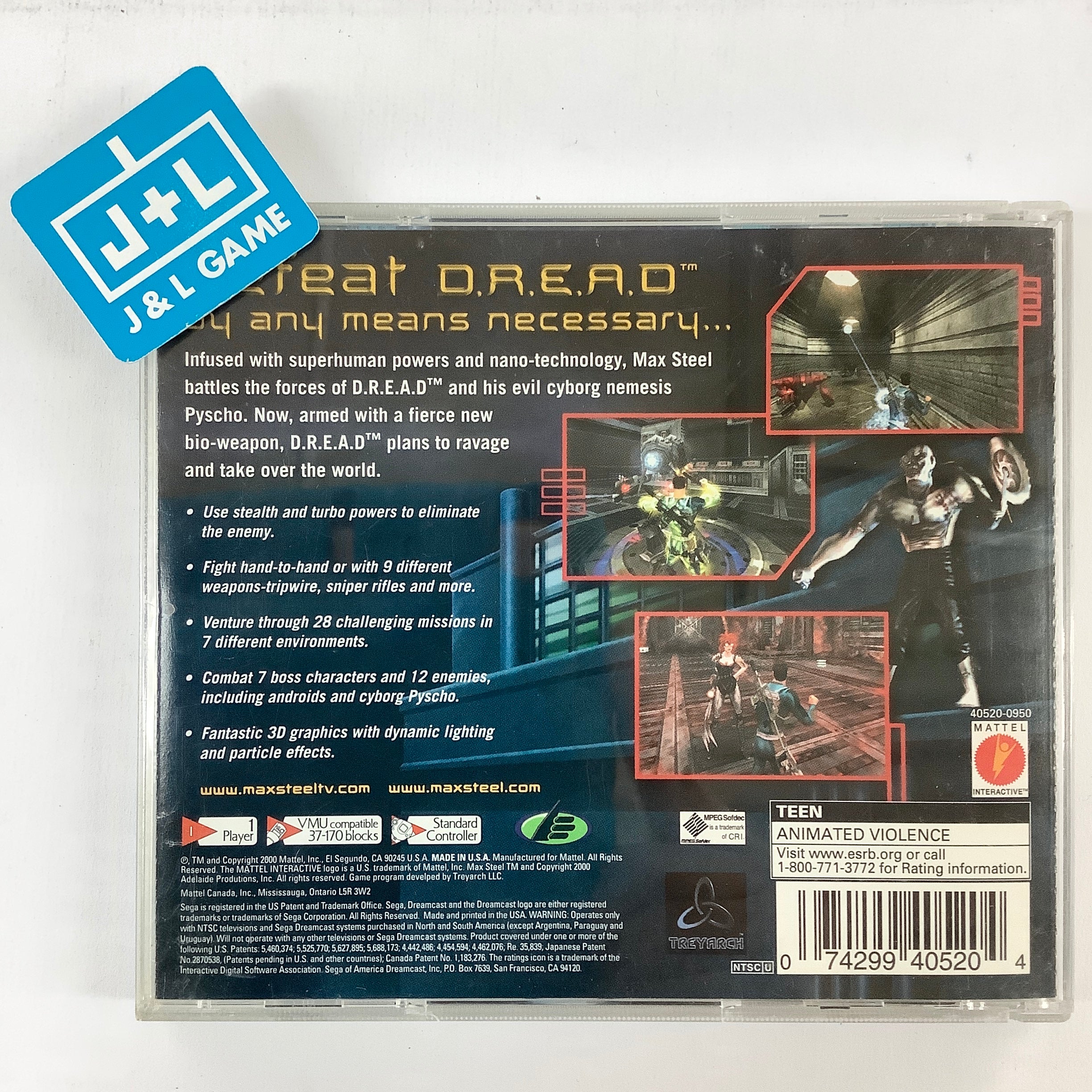 Max Steel - (DC) SEGA Dreamcast [Pre-Owned] Video Games Mattel   