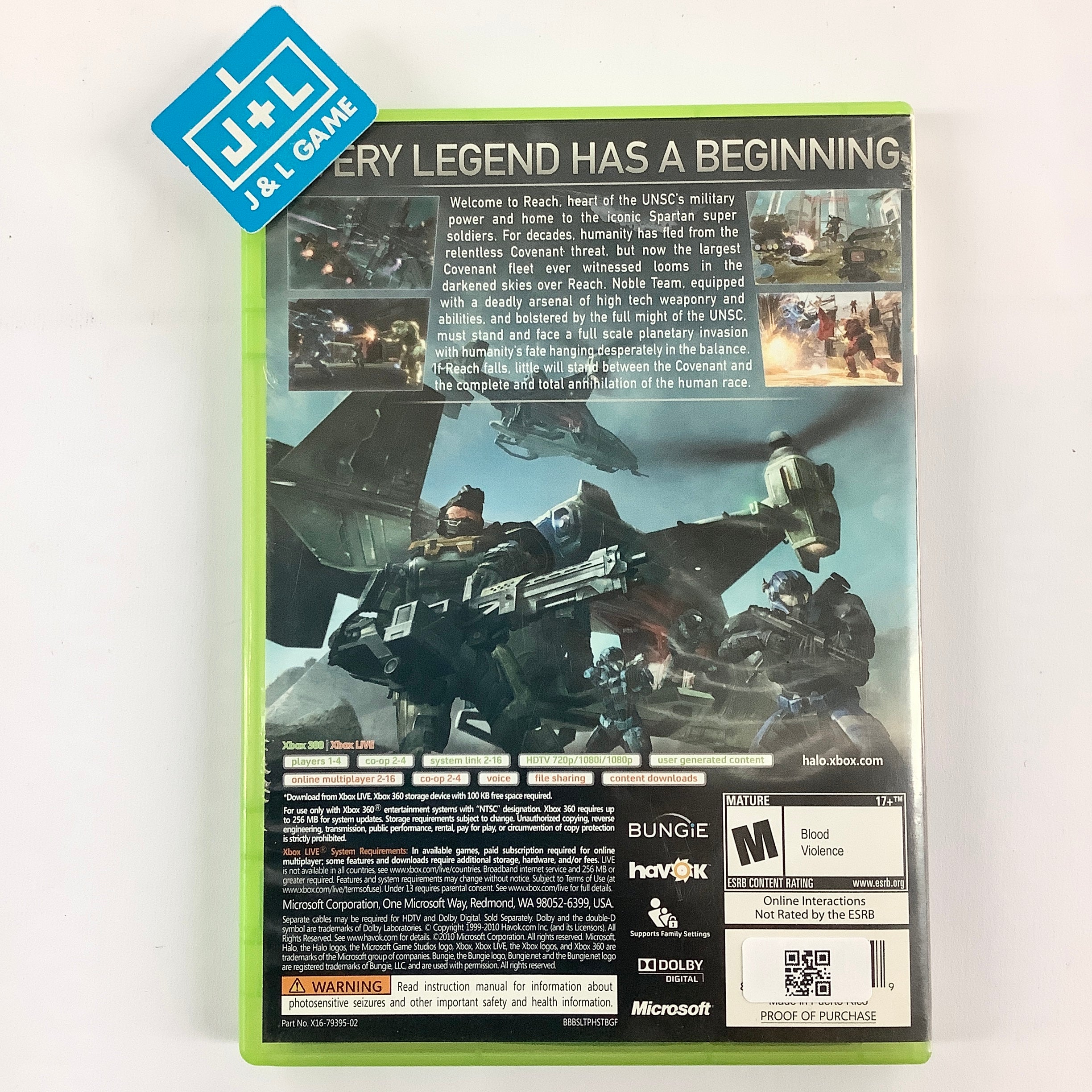 Halo: Reach - Xbox 360 [Pre-Owned] Video Games Microsoft Game Studios   