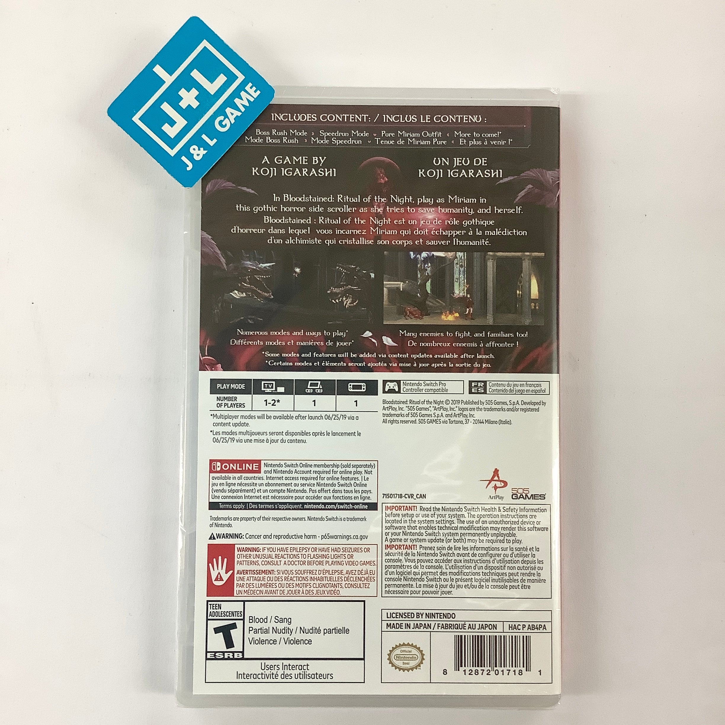 Bloodstained: Ritual of the Night - (NSW) Nintendo Switch Video Games 505 Games   