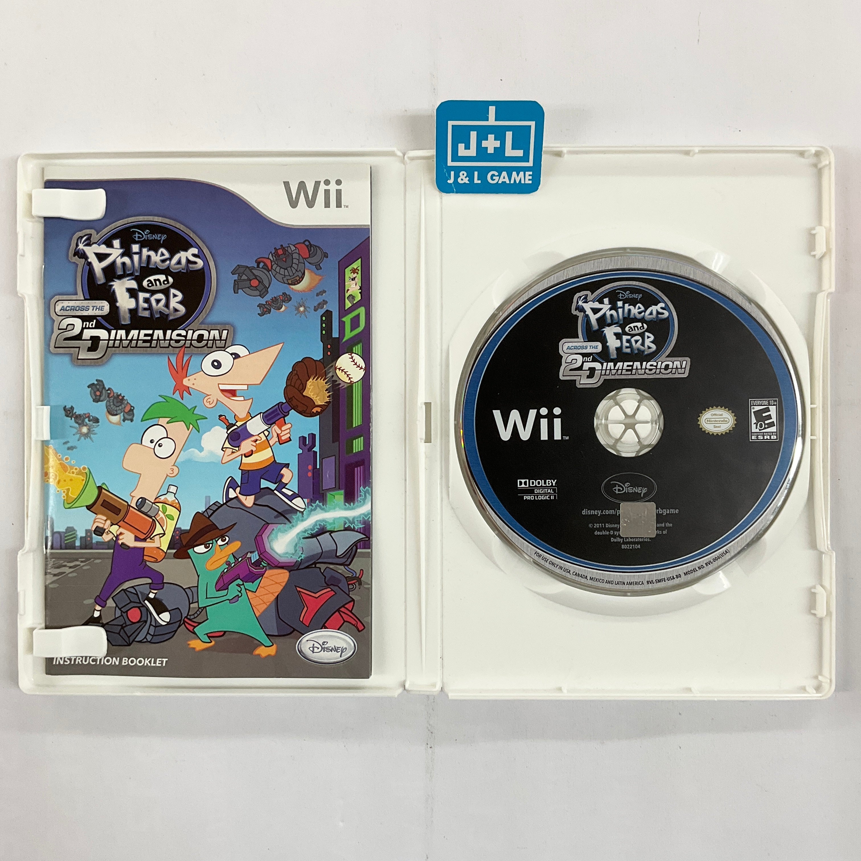 Phineas and Ferb: Across the 2nd Dimension - Nintendo Wii [Pre-Owned] Video Games Disney Interactive Studios   