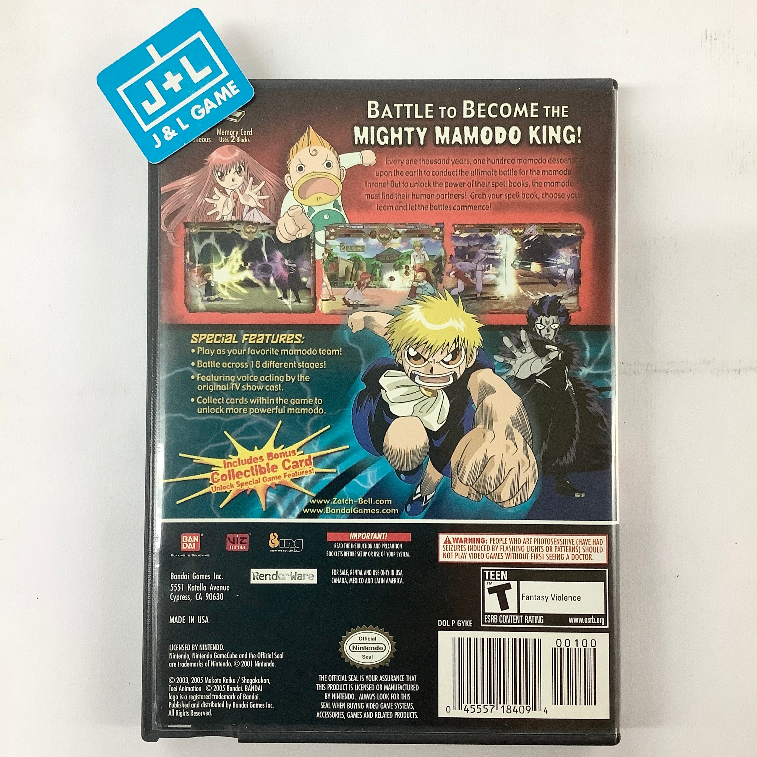 Zatch Bell! Mamodo Battles - (GC) GameCube [Pre-Owned] Video Games Bandai   