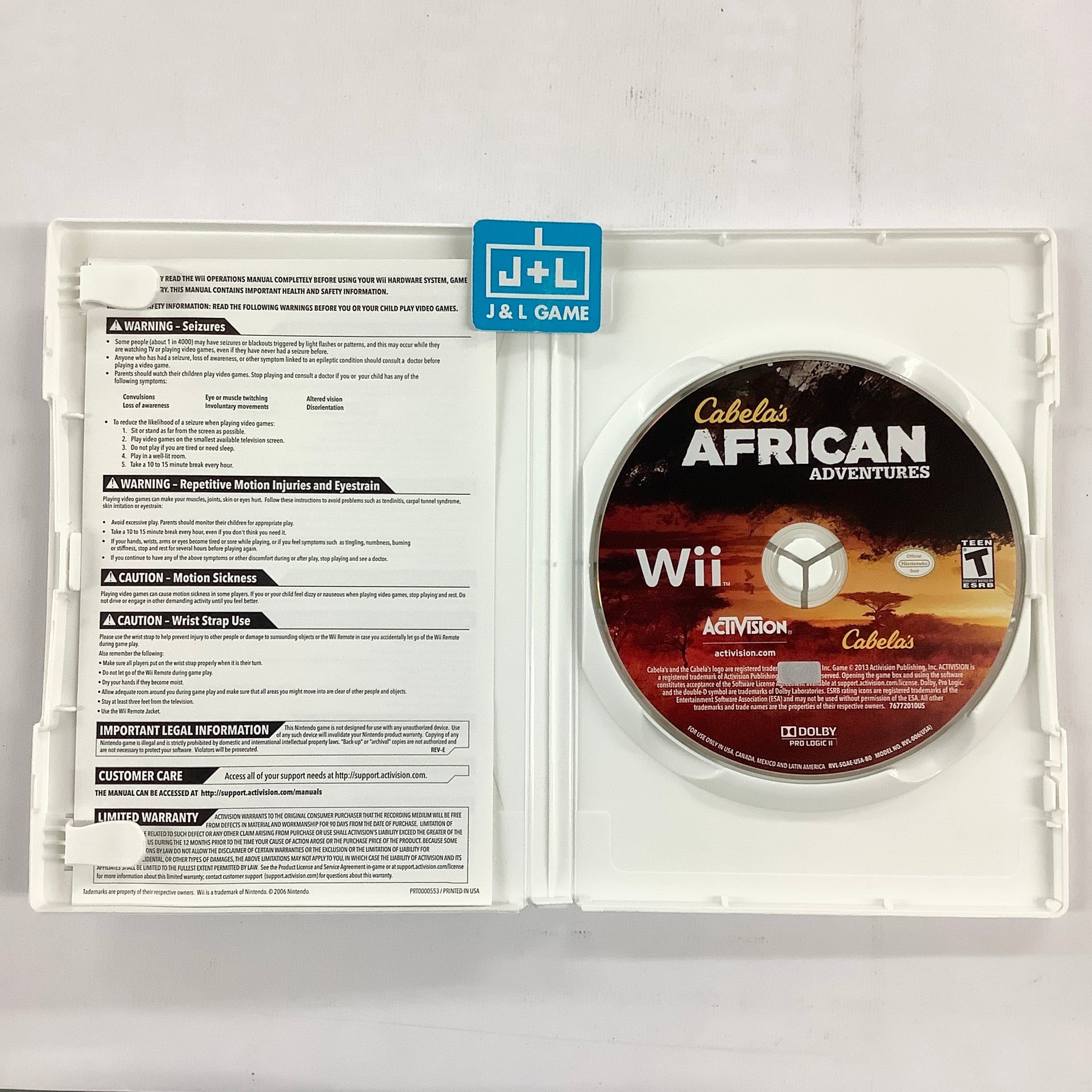 Cabela's African Adventures - Nintendo Wii [Pre-Owned] Video Games Activision   