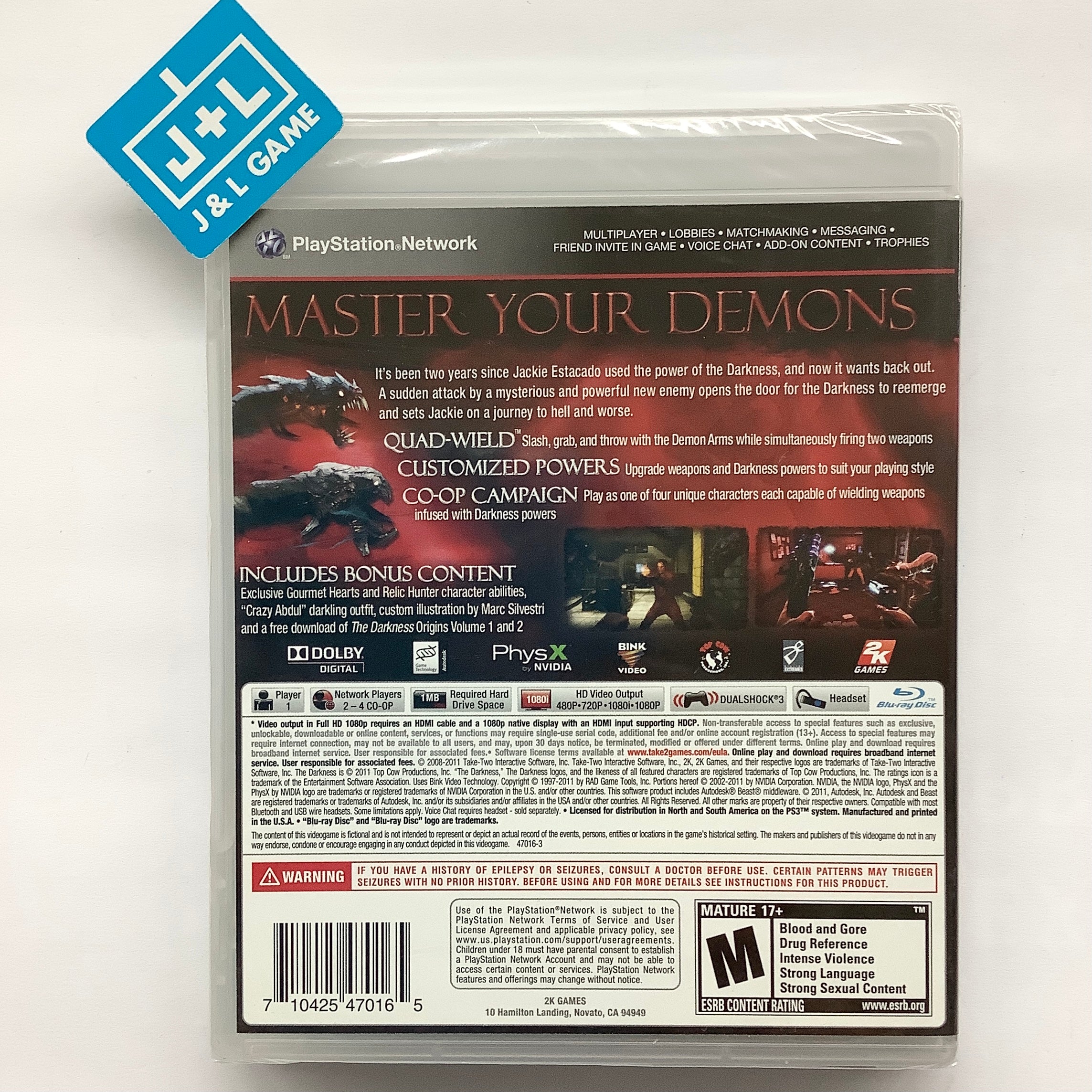 The Darkness II (Limited Edition) - (PS3) PlayStation 3 Video Games 2K Games   