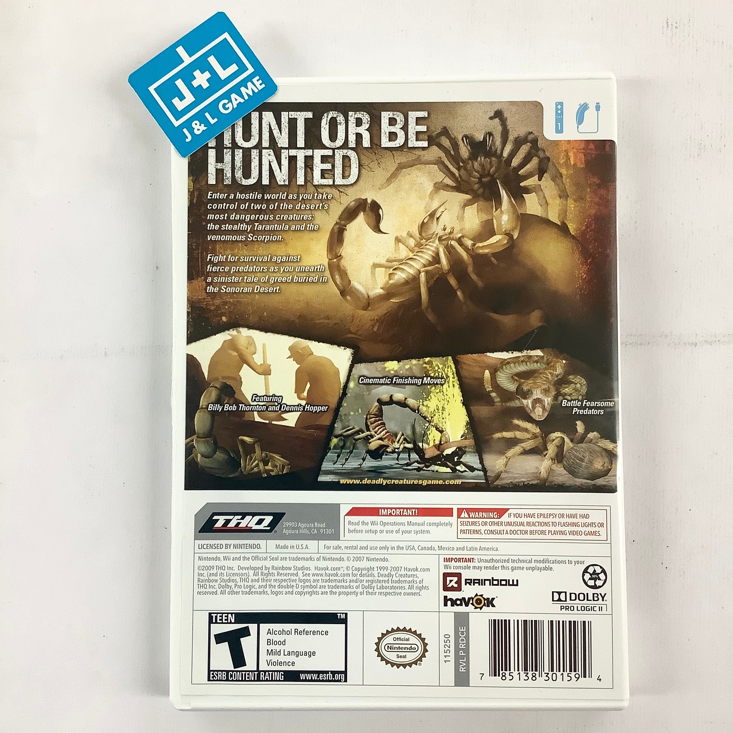 Deadly Creatures - Nintendo Wii [Pre-Owned] Video Games THQ   