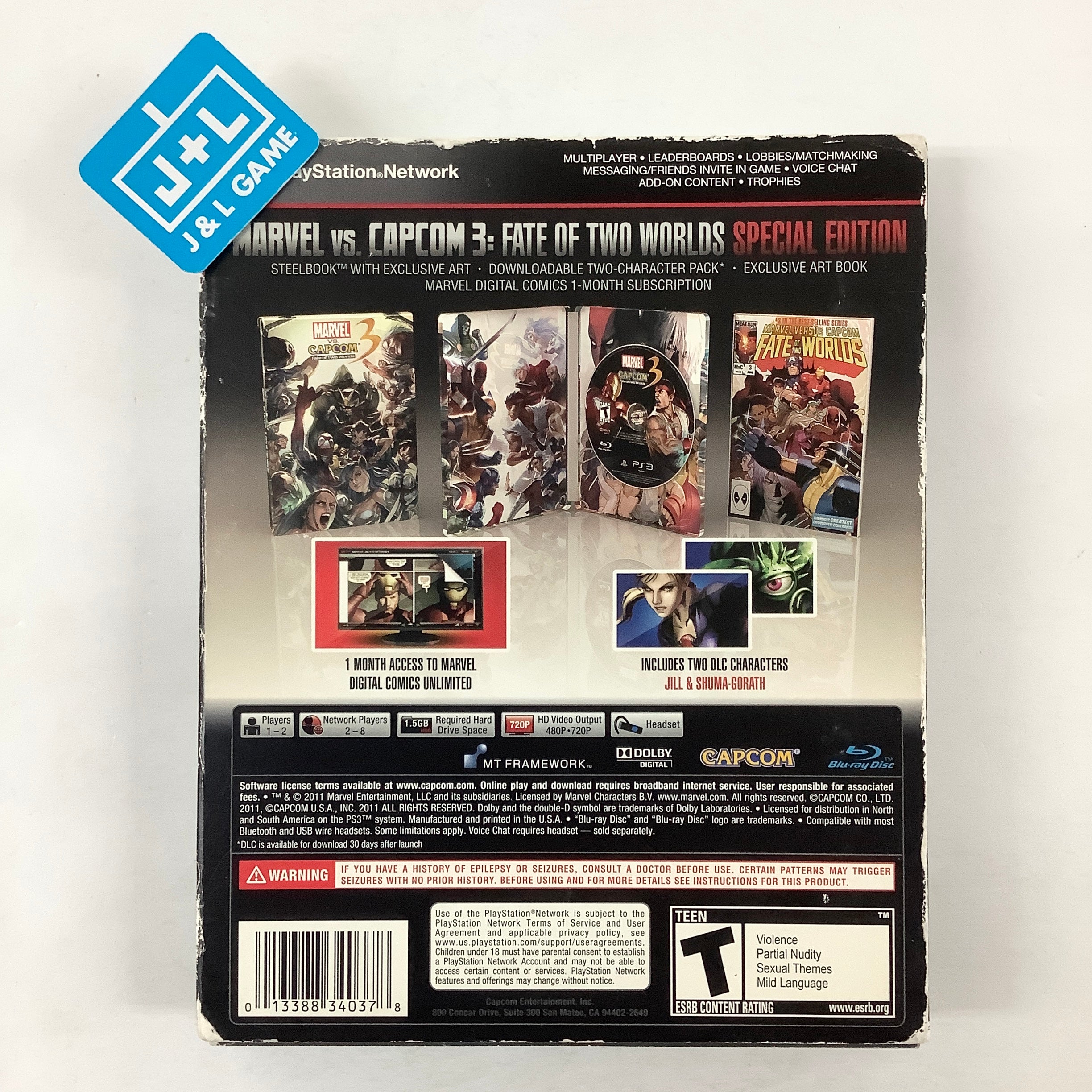 Marvel vs. Capcom 3: Fate of Two Worlds (Special Edition) - (PS3) PlayStation 3 [Pre-Owned] Video Games Capcom   