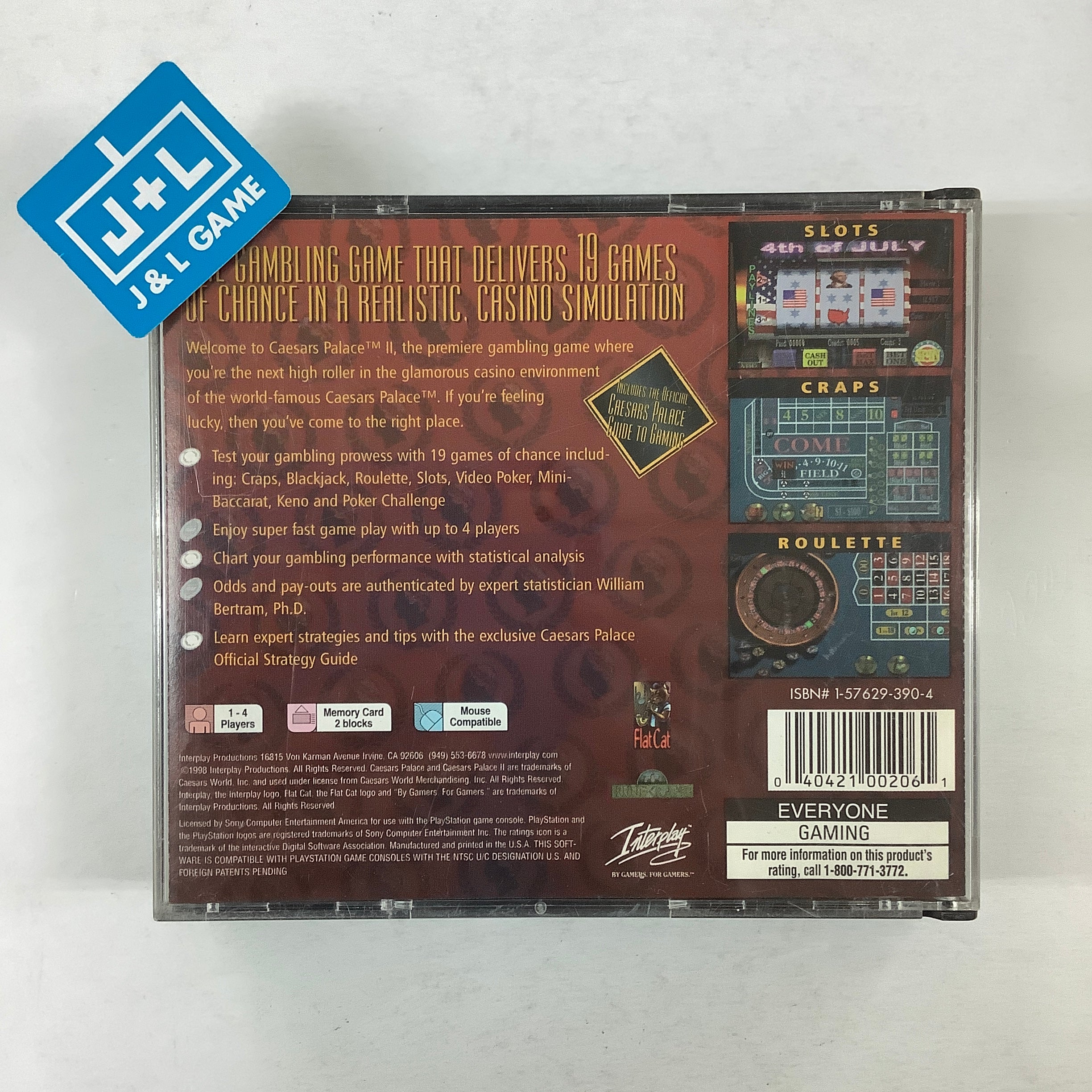 Caesars Palace II - (PS1) PlayStation 1 [Pre-Owned] Video Games Interplay   