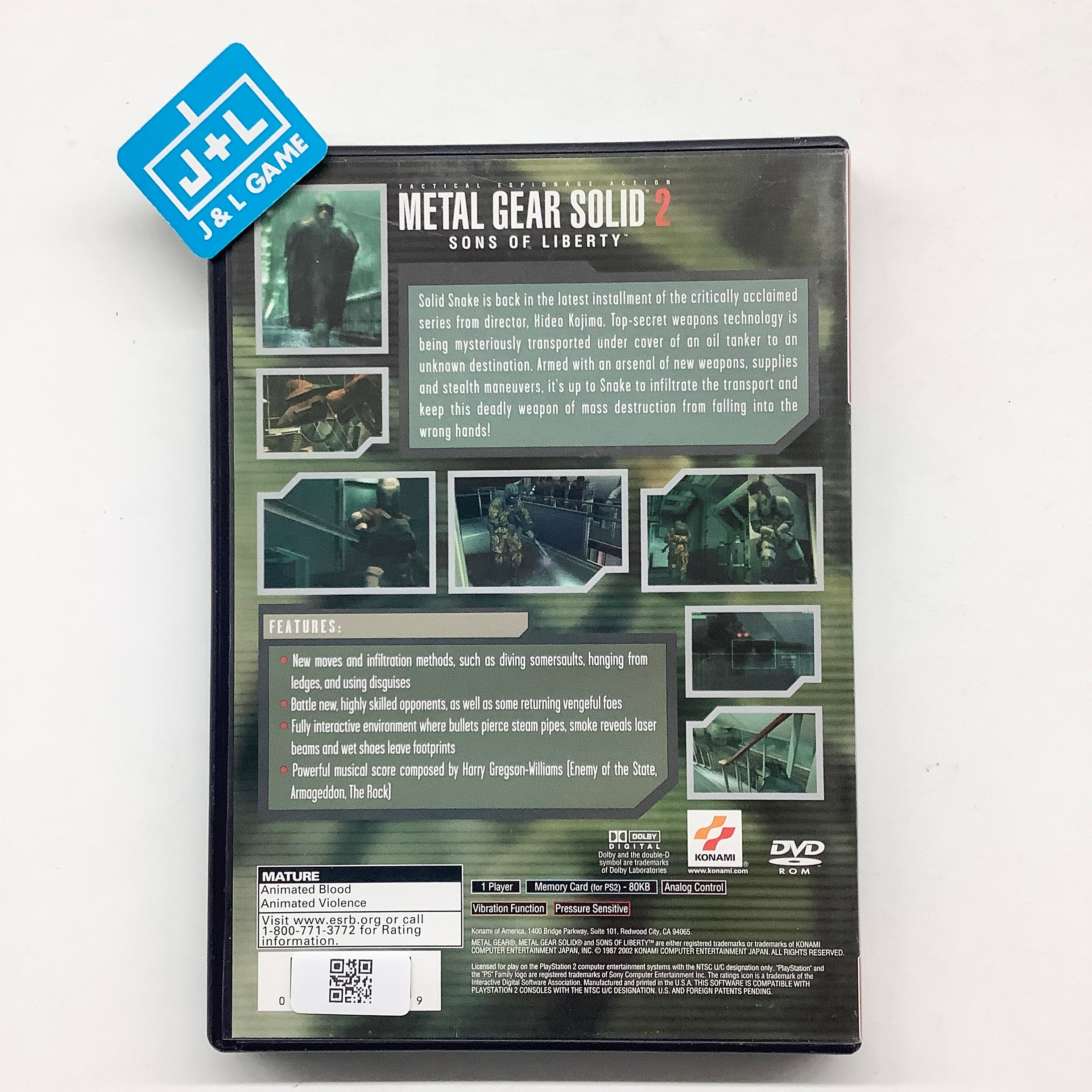 Metal Gear Solid 2: Sons of Liberty (Greatest Hits) - (PS2) PlayStation 2 [Pre-Owned] Video Games Konami   