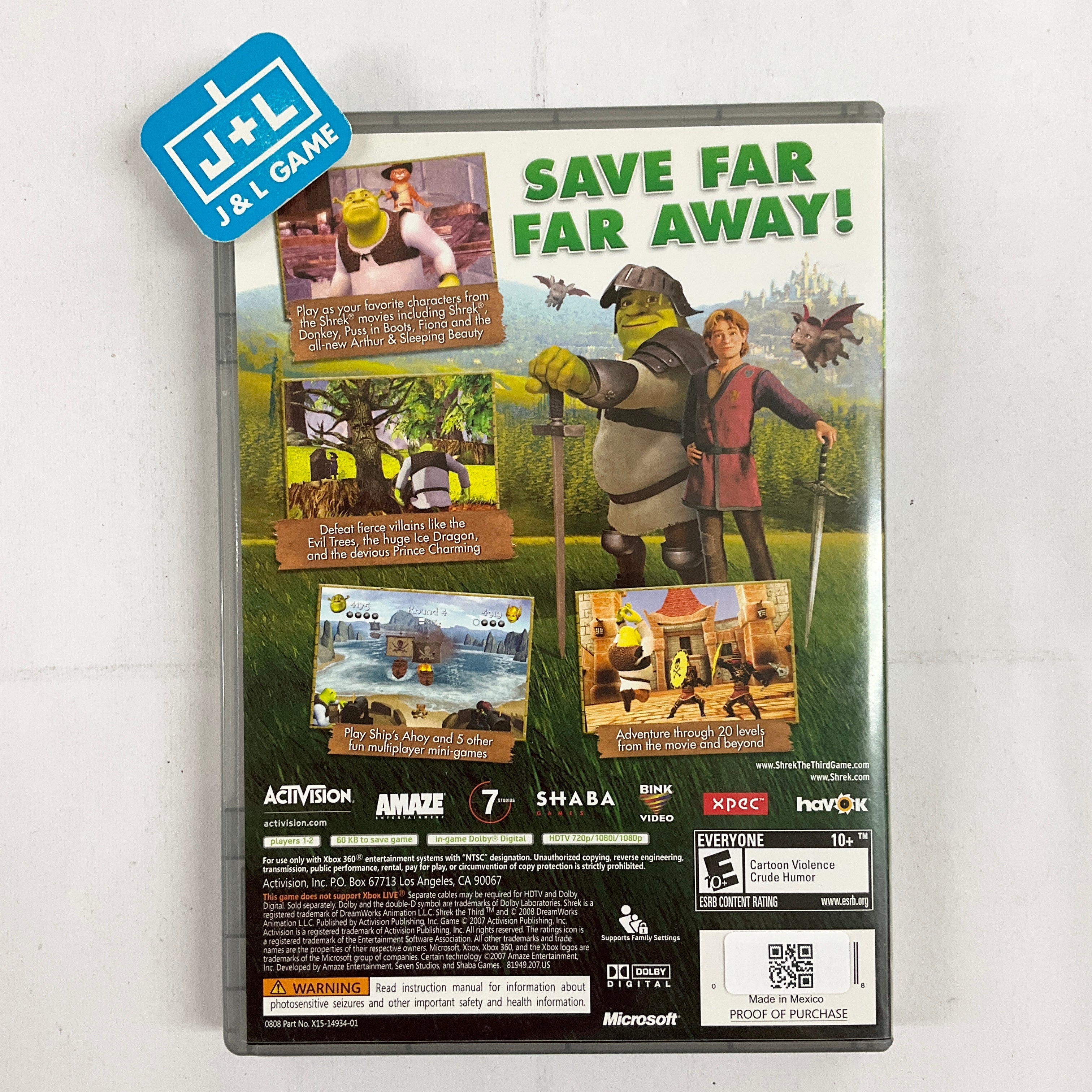Shrek the Third (Platinum Hits) - Xbox 360 [Pre-Owned] Video Games Activision   