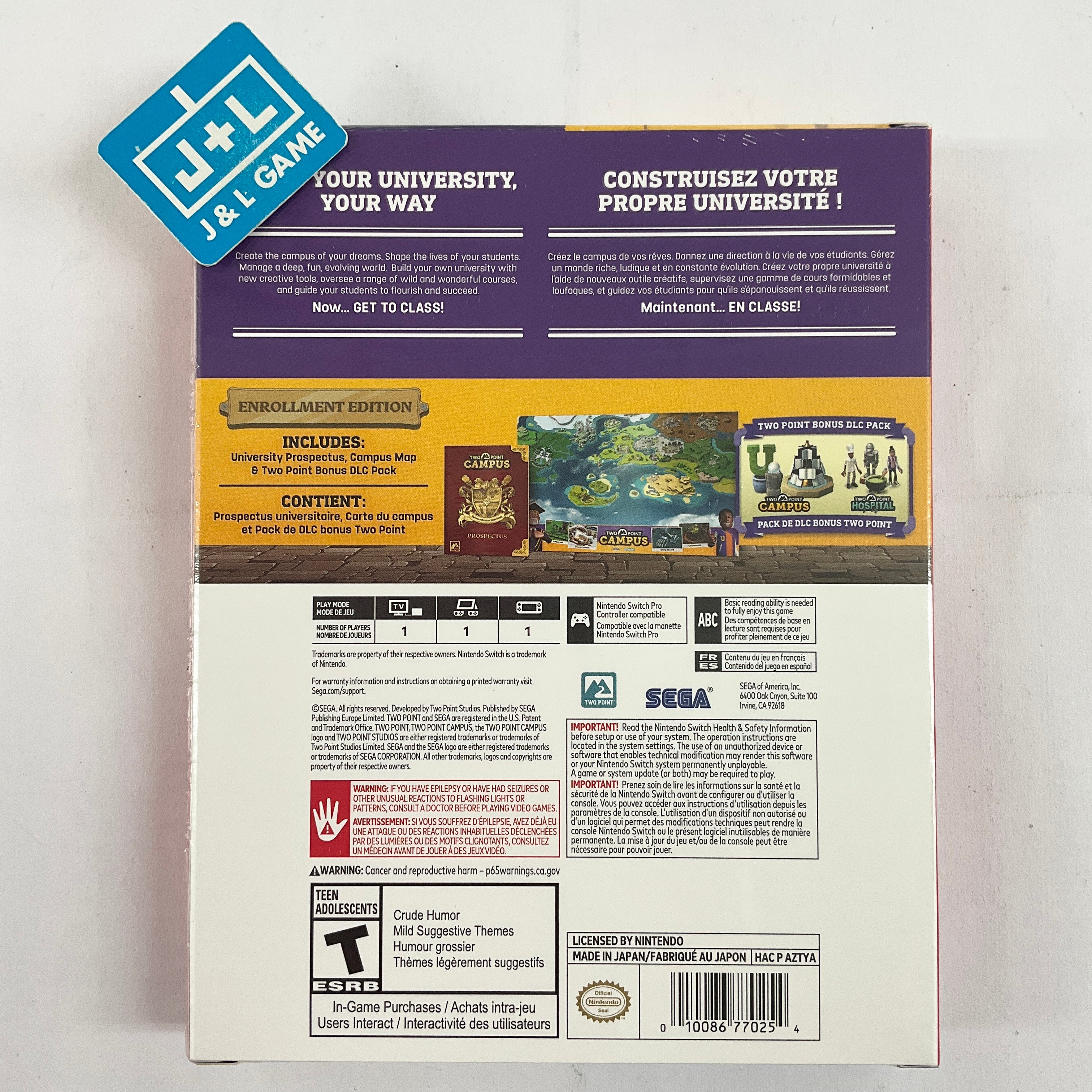 Two Point Campus: Enrollment Launch Edition - (NSW) Nintendo Switch Video Games SEGA   