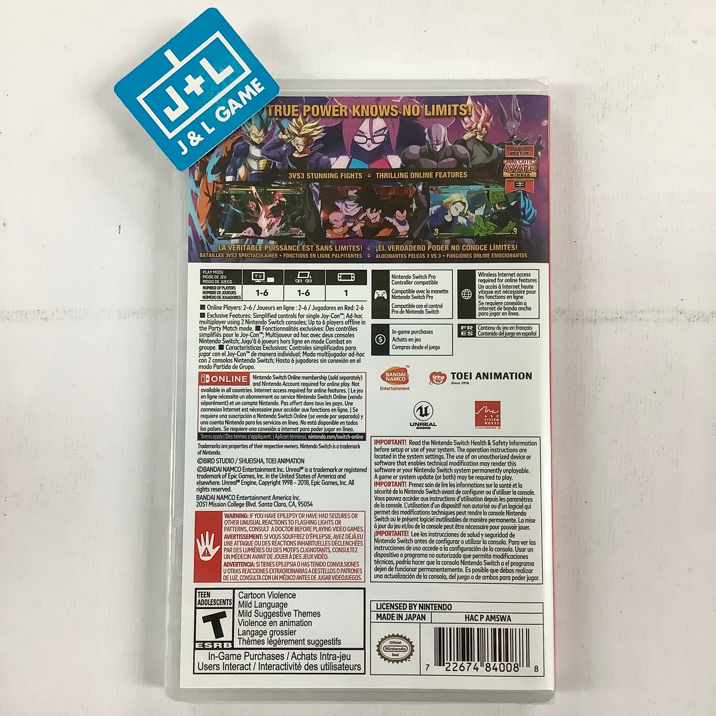Dragon Ball FighterZ - (NSW) Nintendo Switch Video Games BANDAI NAMCO Entertainment   