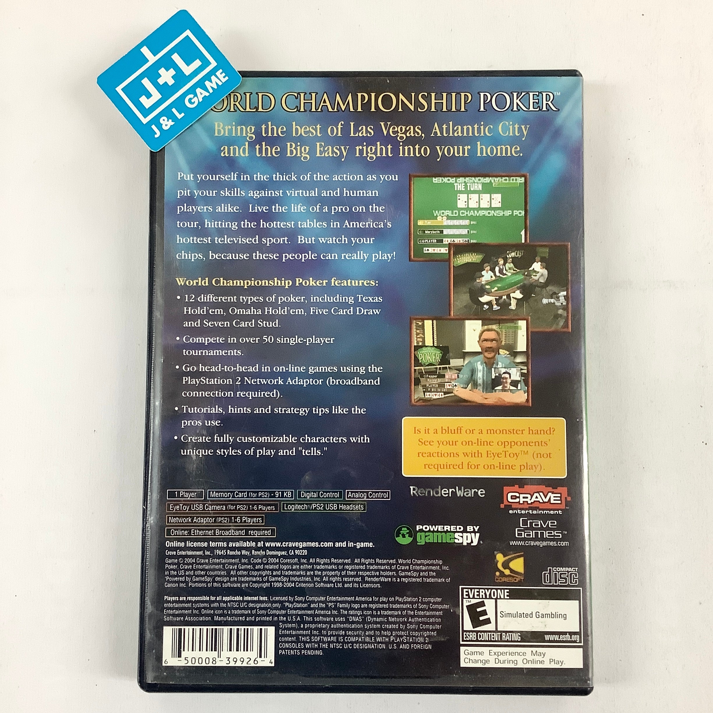 World Championship Poker - (PS2) PlayStation 2 [Pre-Owned] Video Games Crave   
