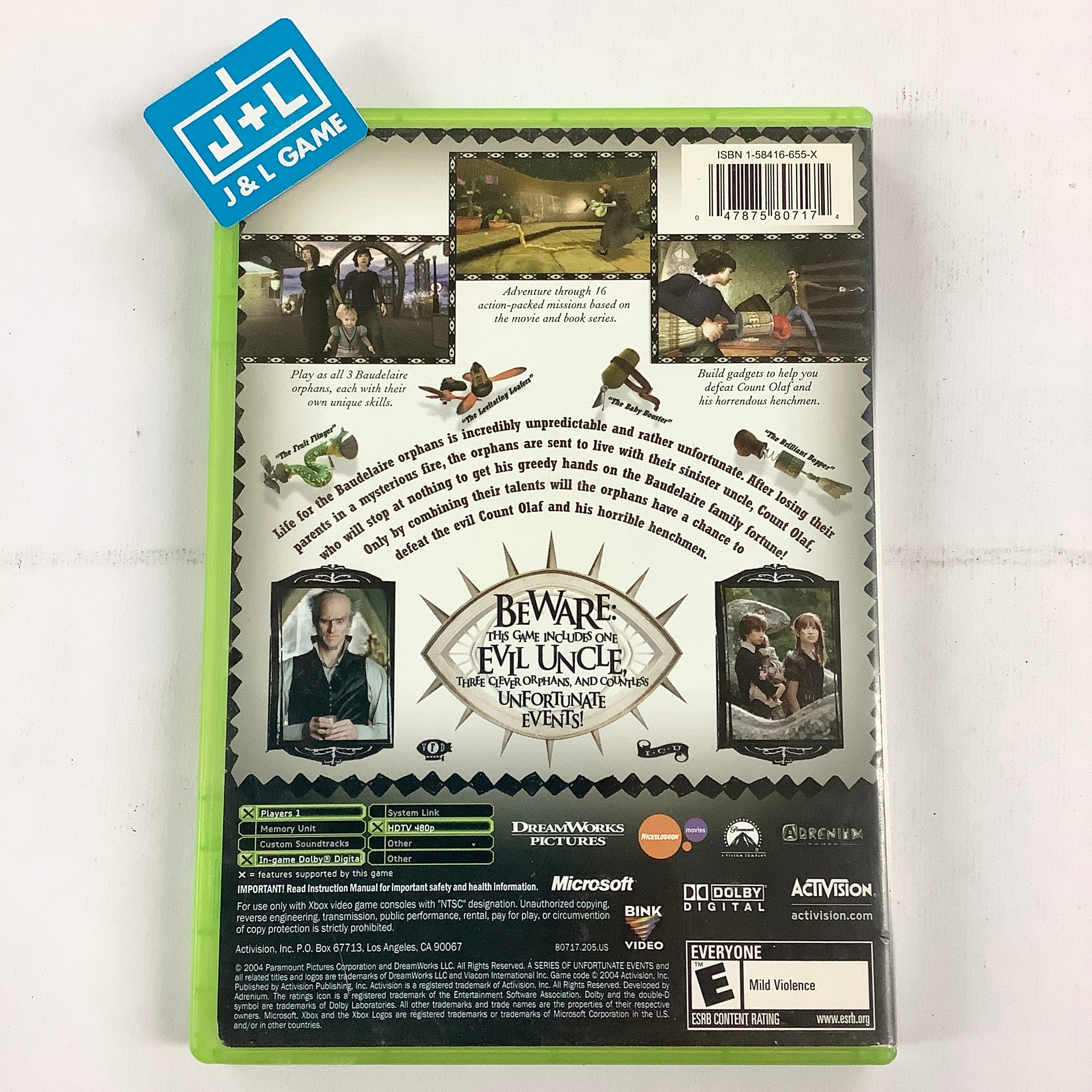 Lemony Snicket's A Series of Unfortunate Events - (XB) Xbox [Pre-Owned] Video Games Activision   
