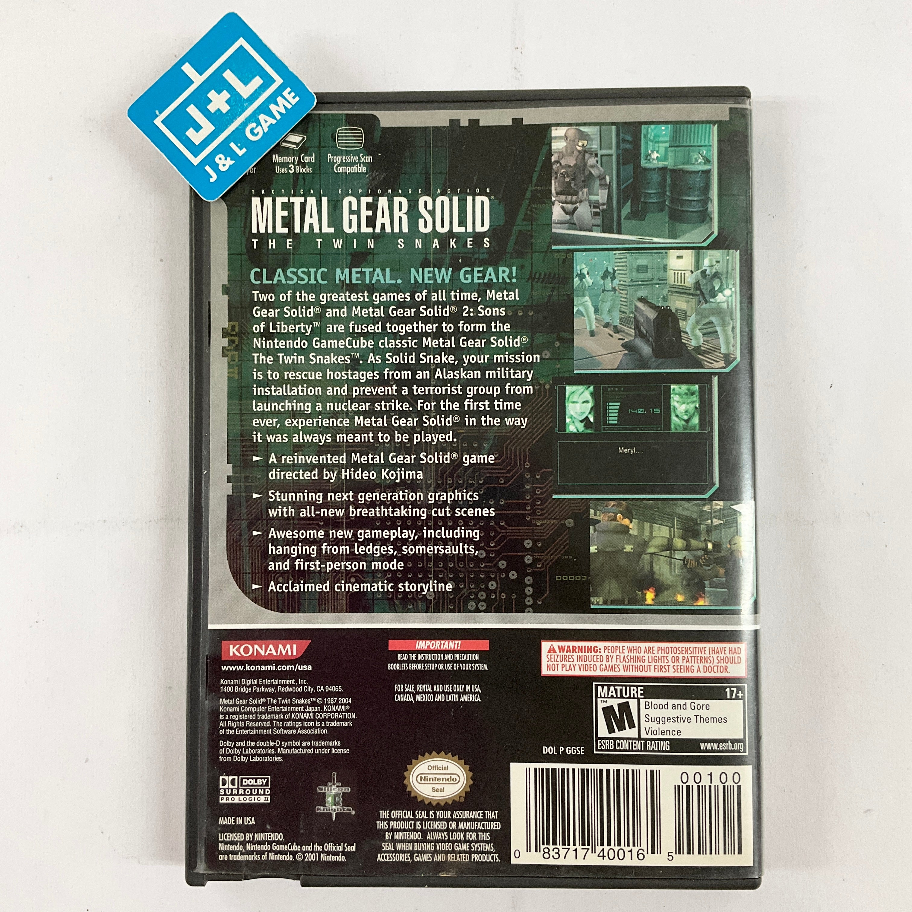 Metal Gear Solid: The Twin Snakes - (GC) GameCube [Pre-Owned] Video Games Konami   