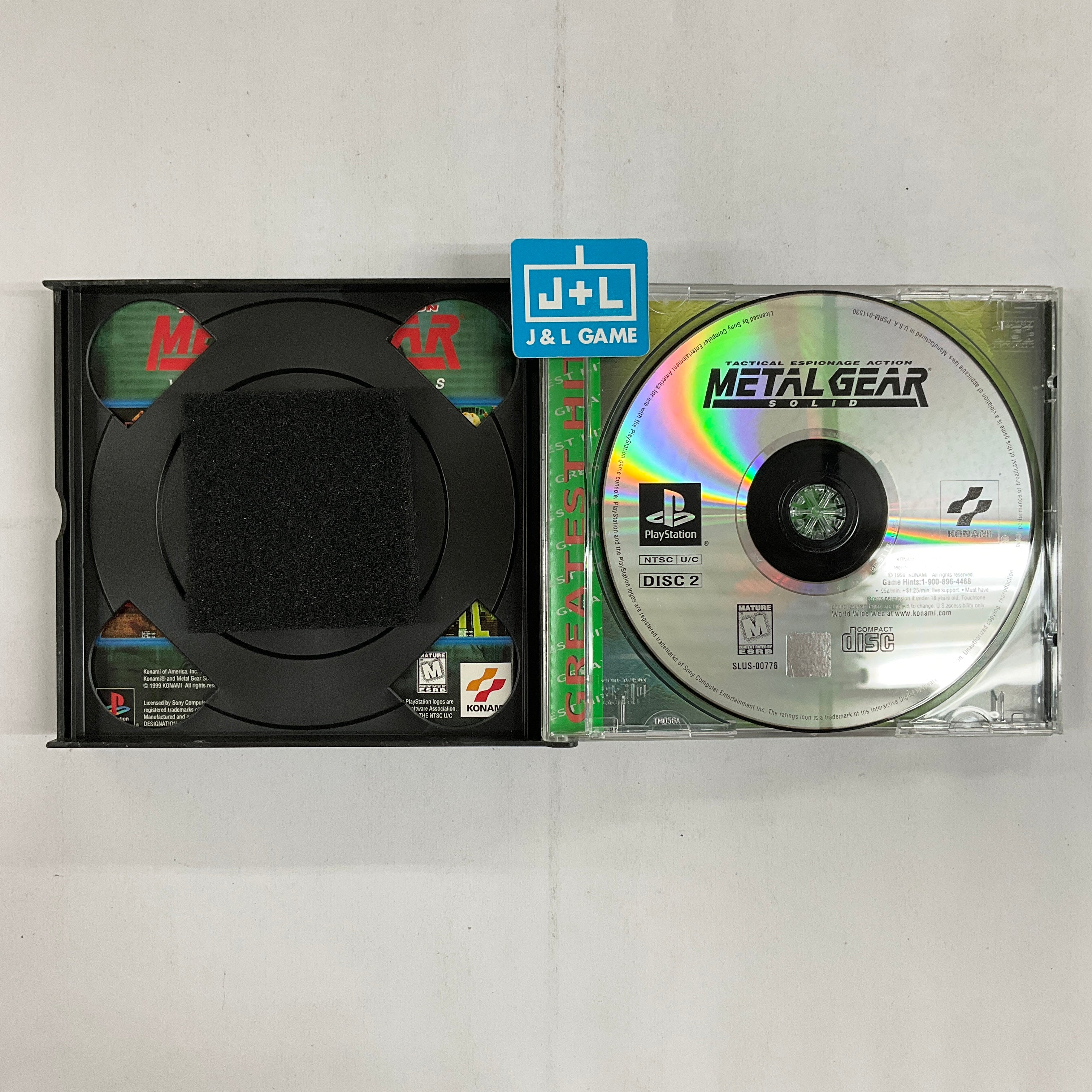 Metal Gear Solid (Greatest Hits) - (PS1) PlayStation 1 [Pre-Owned] Video Games Konami   