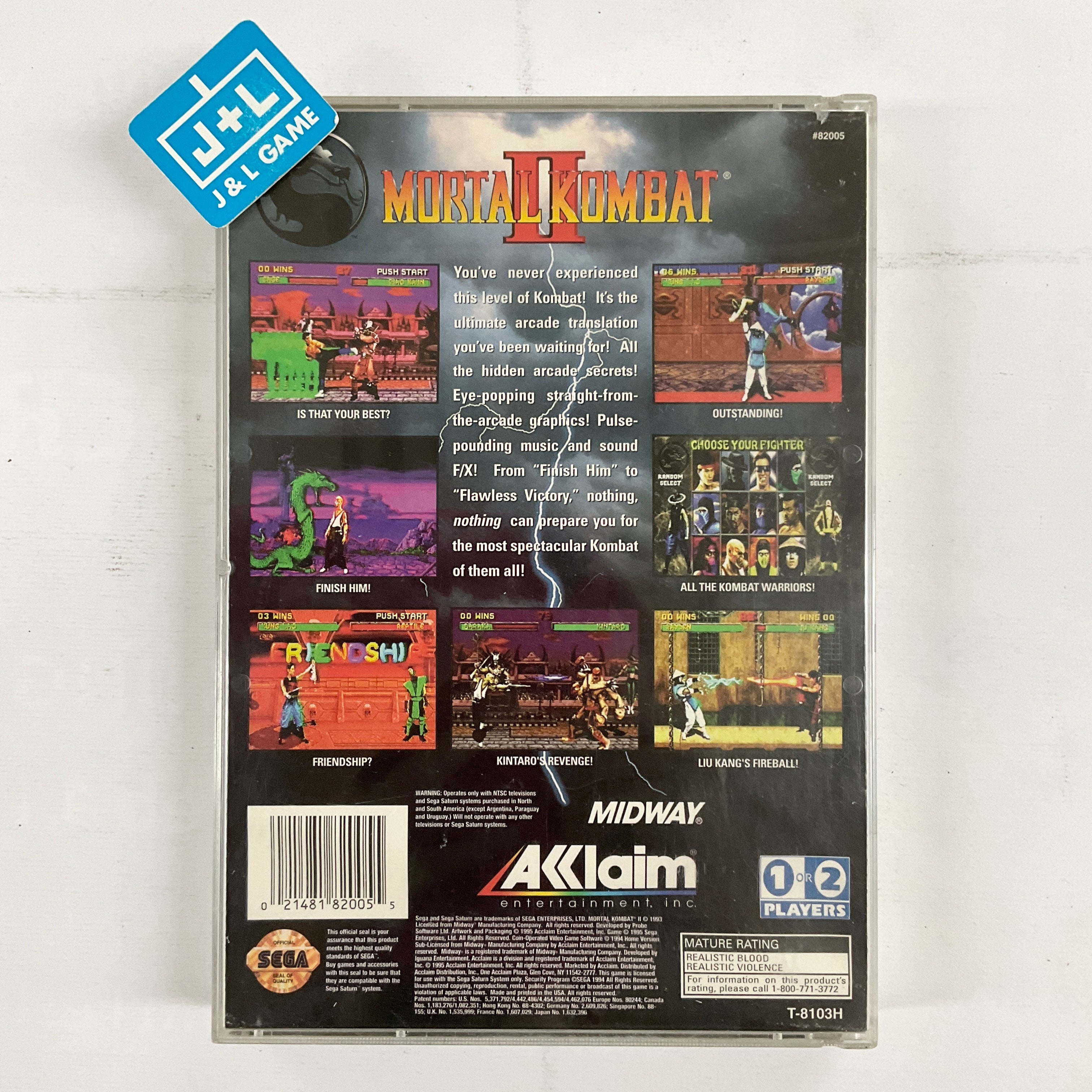 Mortal Kombat II - (SS) SEGA Saturn [Pre-Owned] Video Games Acclaim   