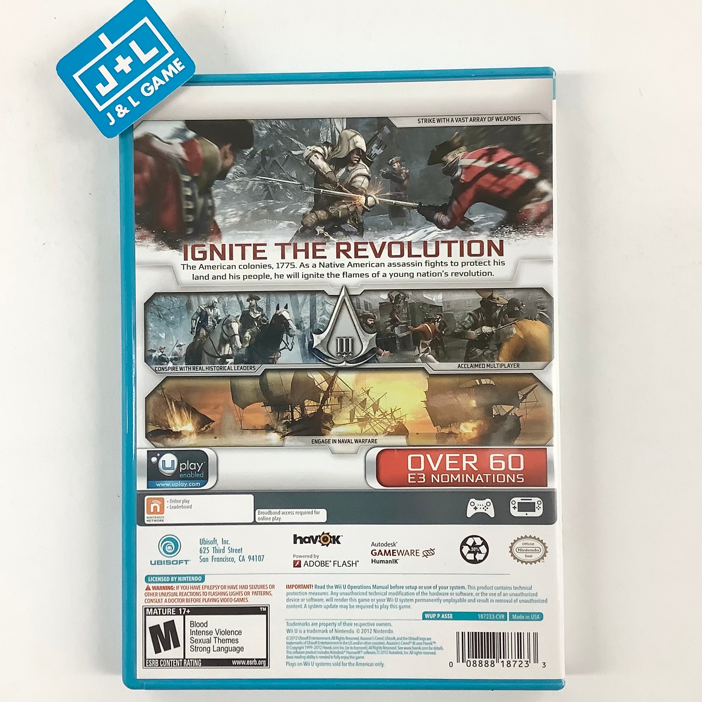 Assassin's Creed III - Nintendo Wii U [Pre-Owned] Video Games Ubisoft   