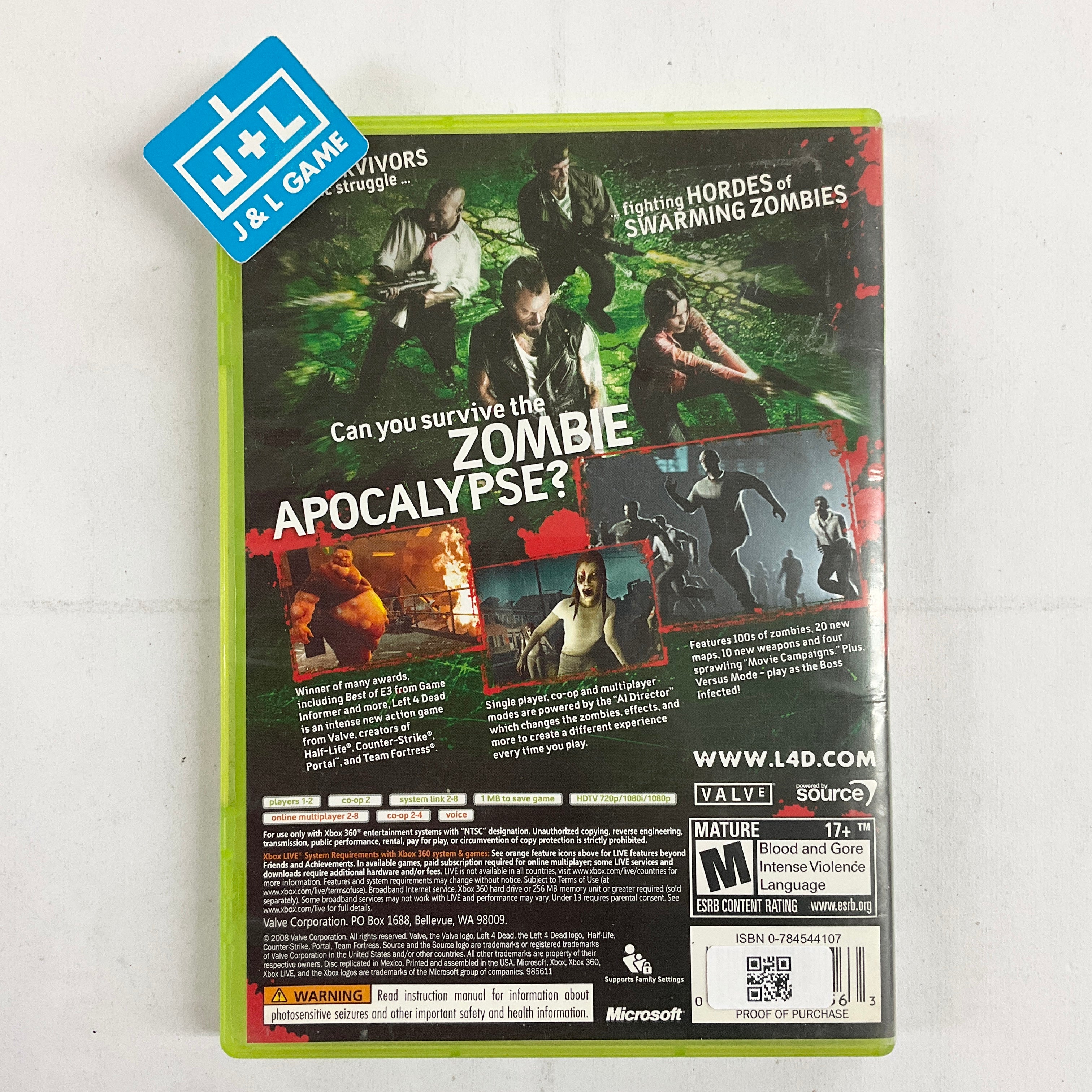Left 4 Dead - Xbox 360 [Pre-Owned] Video Games Electronic Arts   