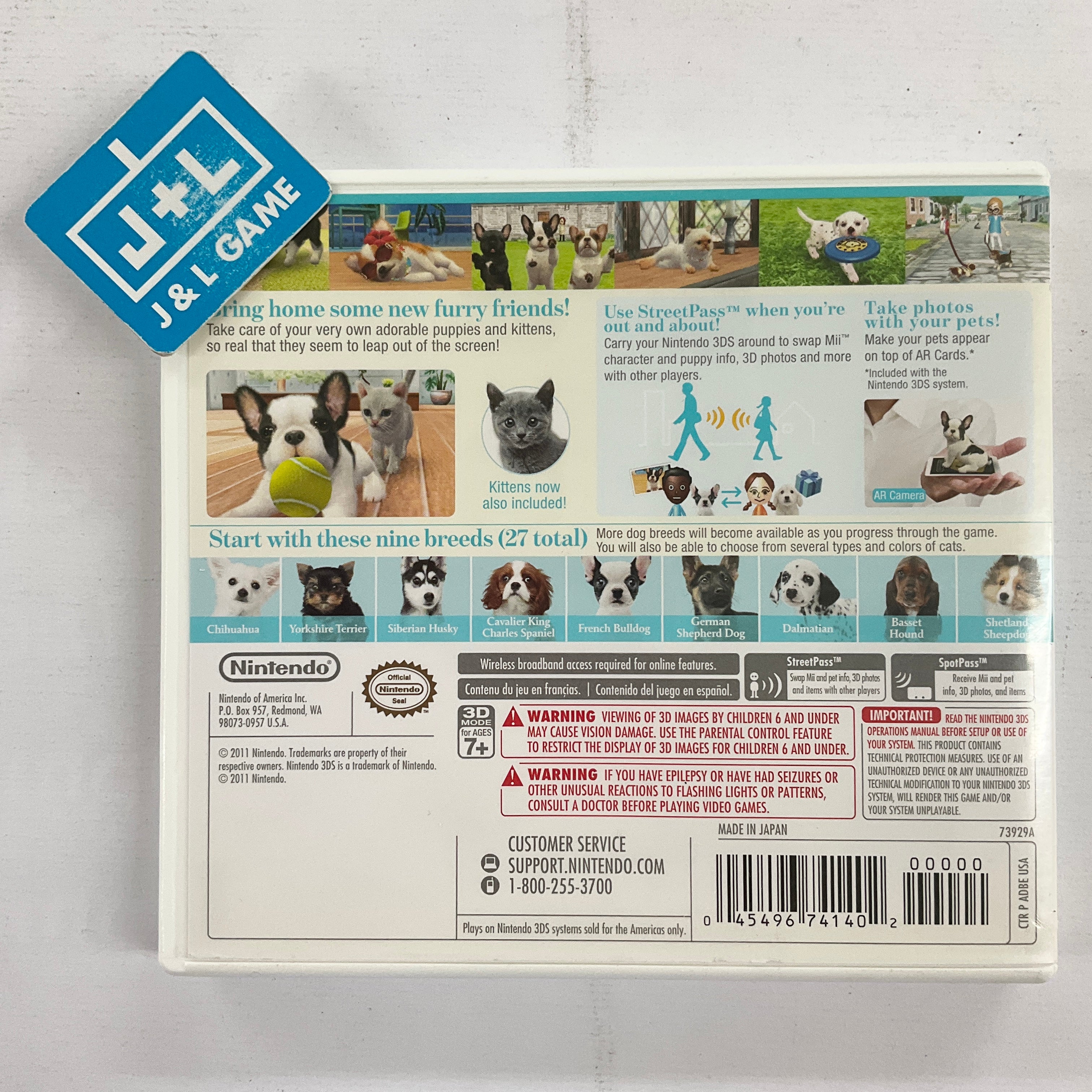 Nintendogs + Cats: French Bulldog & New Friends - Nintendo 3DS [Pre-Owned] Video Games Nintendo   