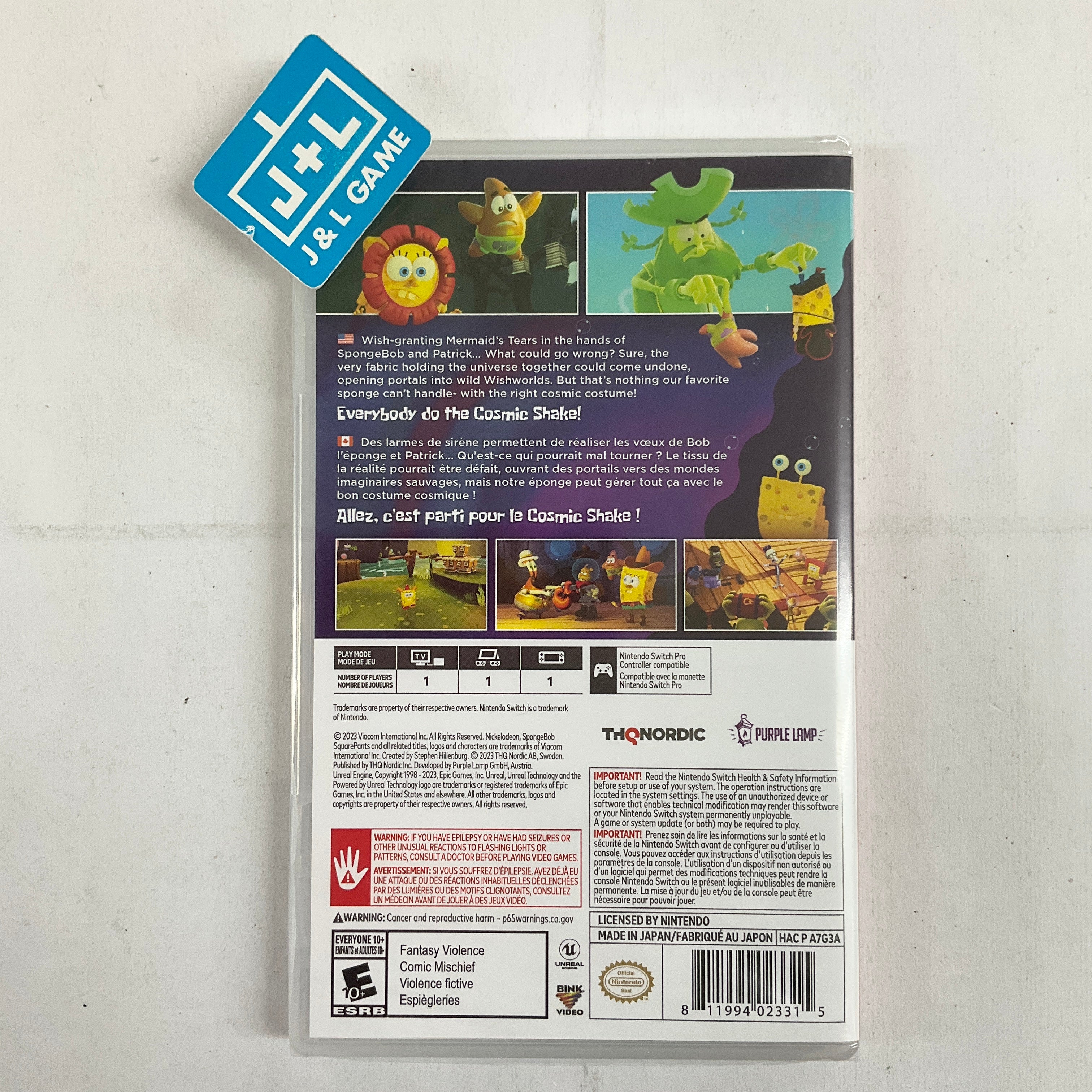 Spongebob Squarepants: The Cosmic Shake - (NSW) Nintendo Switch Video Games THQ Nordic   