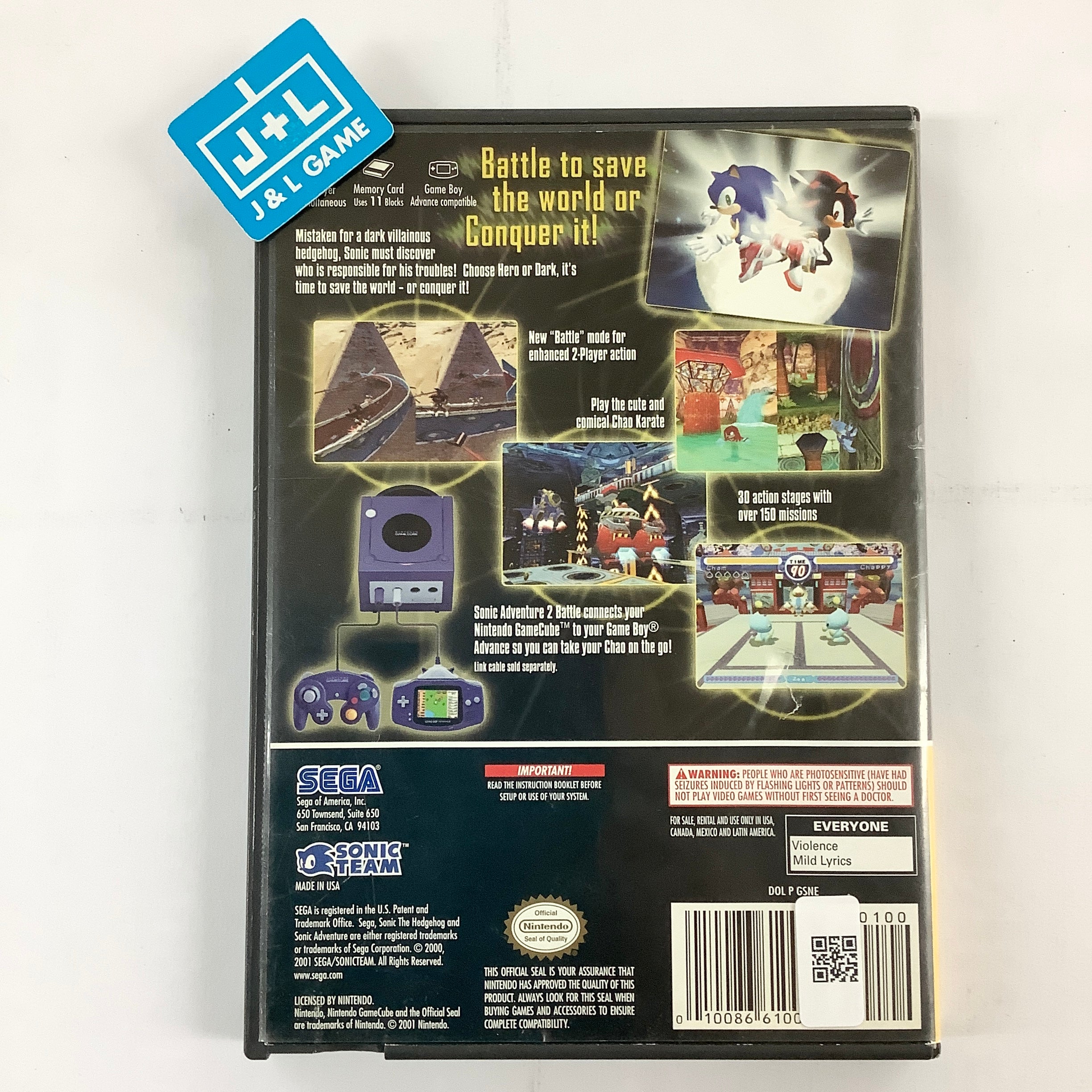Sonic Adventure 2 Battle (Player's Choice) - (GC) GameCube [Pre-Owned] Video Games Sega   