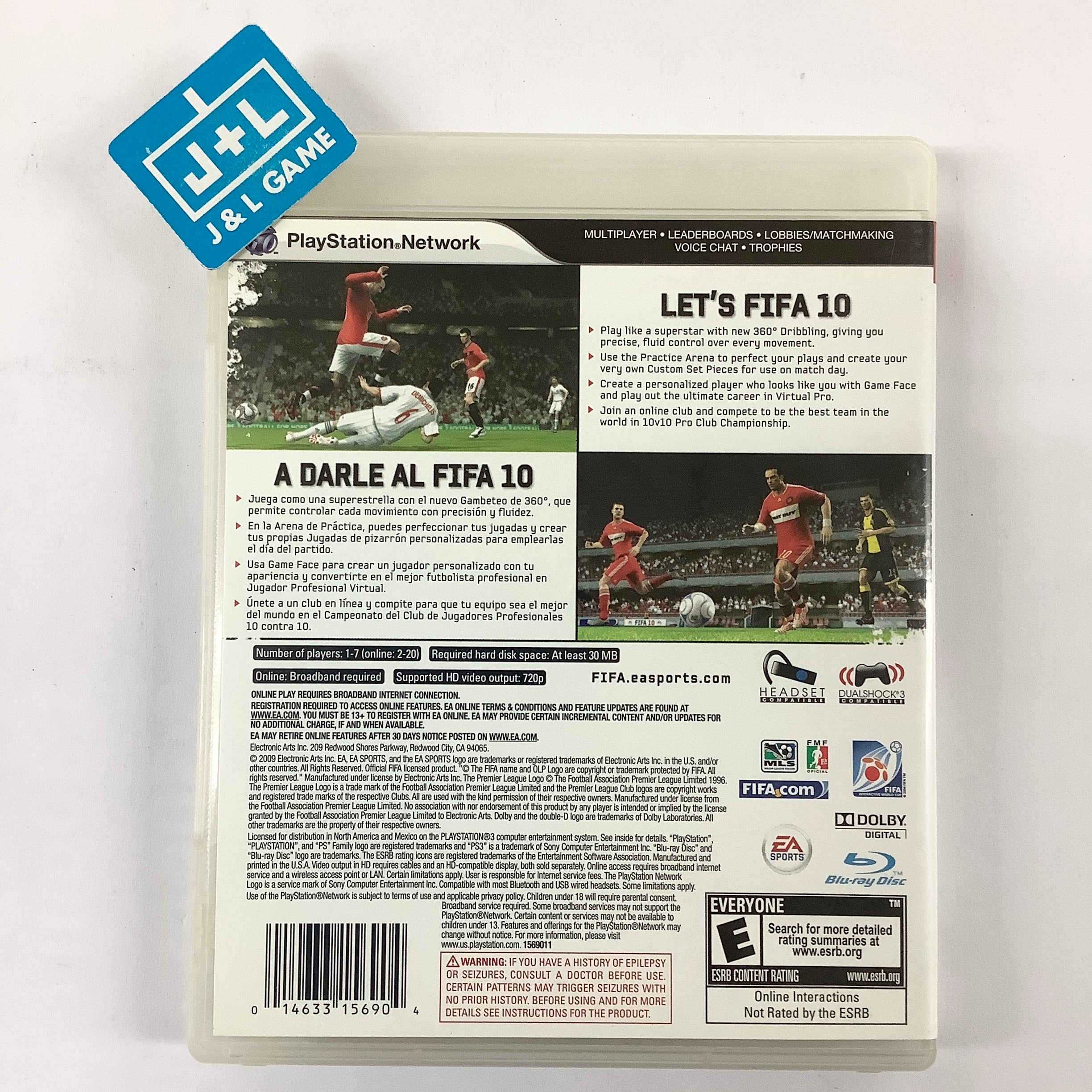 FIFA Soccer 10 - (PS3) PlayStation 3 [Pre-Owned] Video Games Electronic Arts   