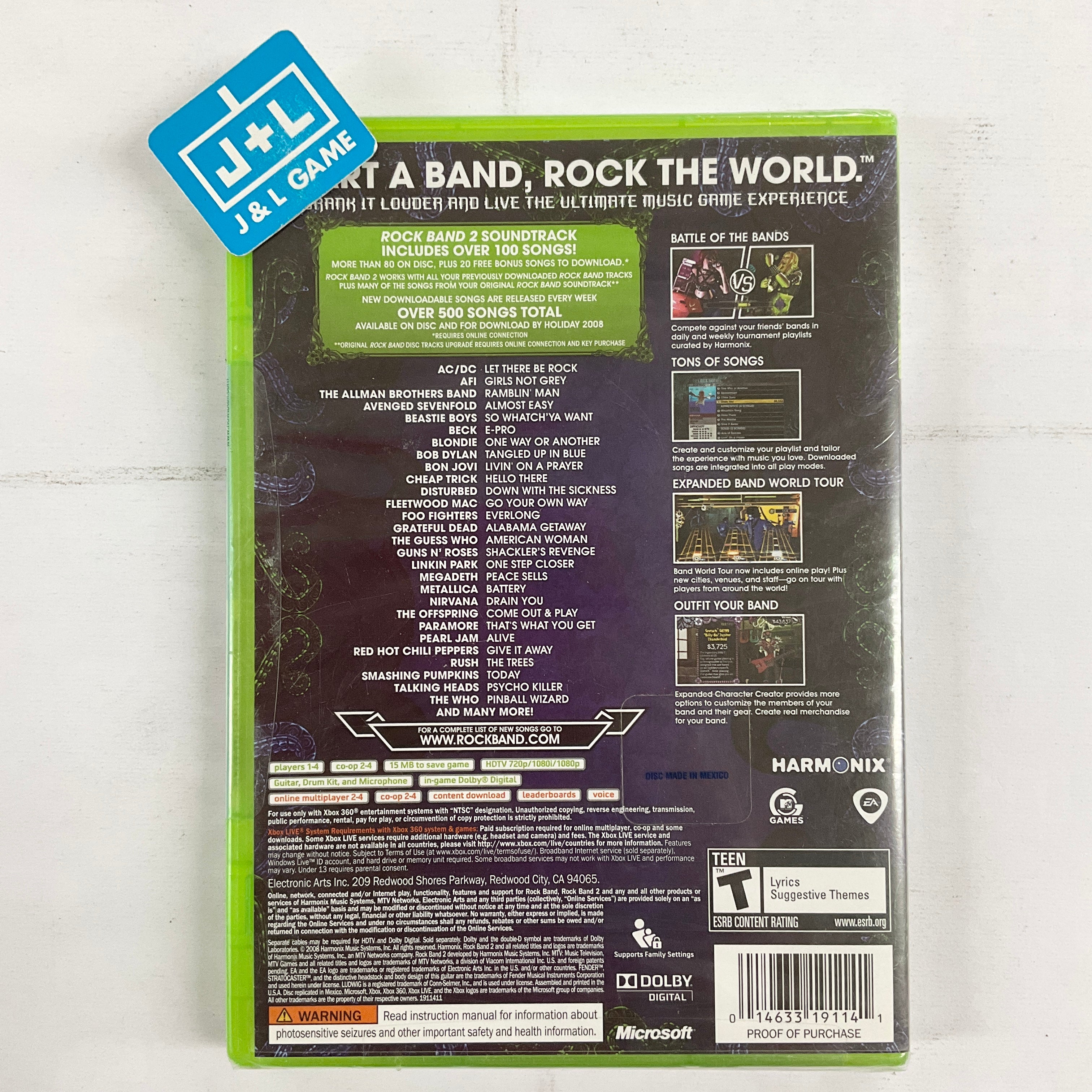 Rock Band 2 - Xbox 360 Video Games MTV Games   