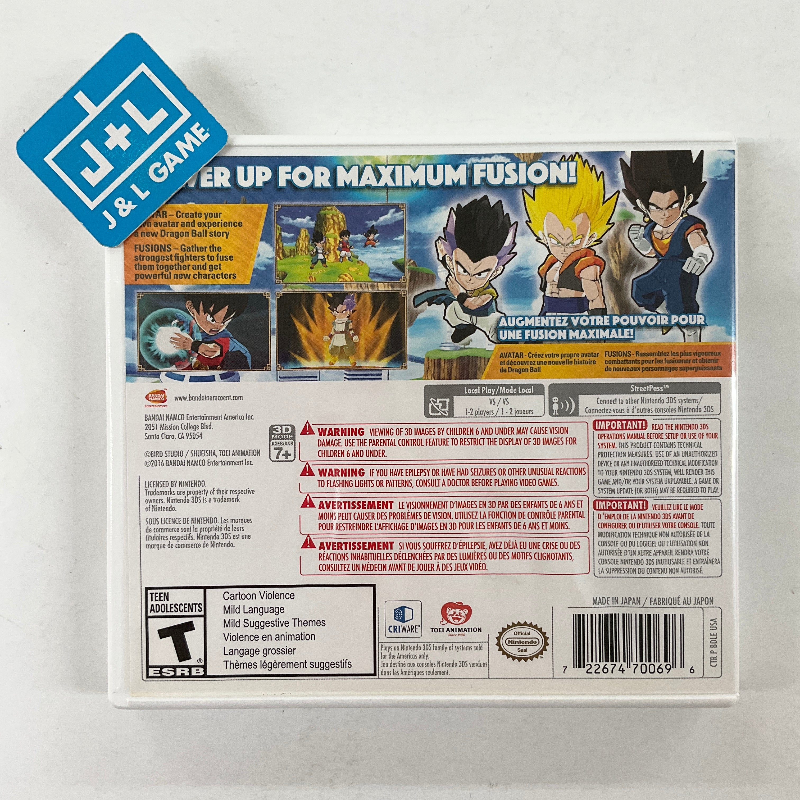 Dragon Ball: Fusions - Nintendo 3DS [Pre-Owned] Video Games Bandai Namco Games   