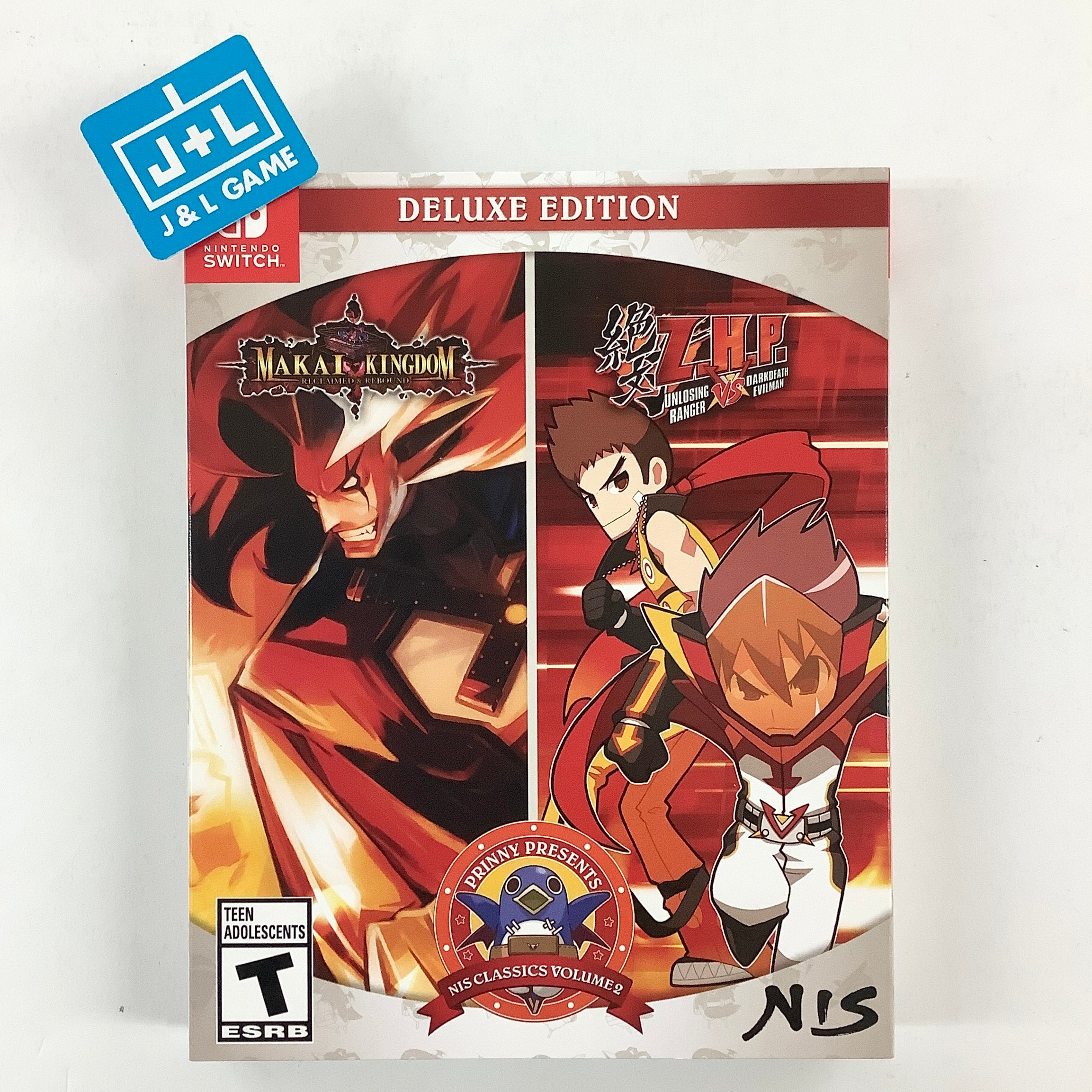 Prinny Presents NIS Classics Volume 2: Makai Kingdom: Reclaimed and Rebound / ZHP: Unlosing Ranger vs. Darkdeath Evilman Deluxe Edition - (NSW) Nintendo Switch [UNBOXING] Video Games NIS America   