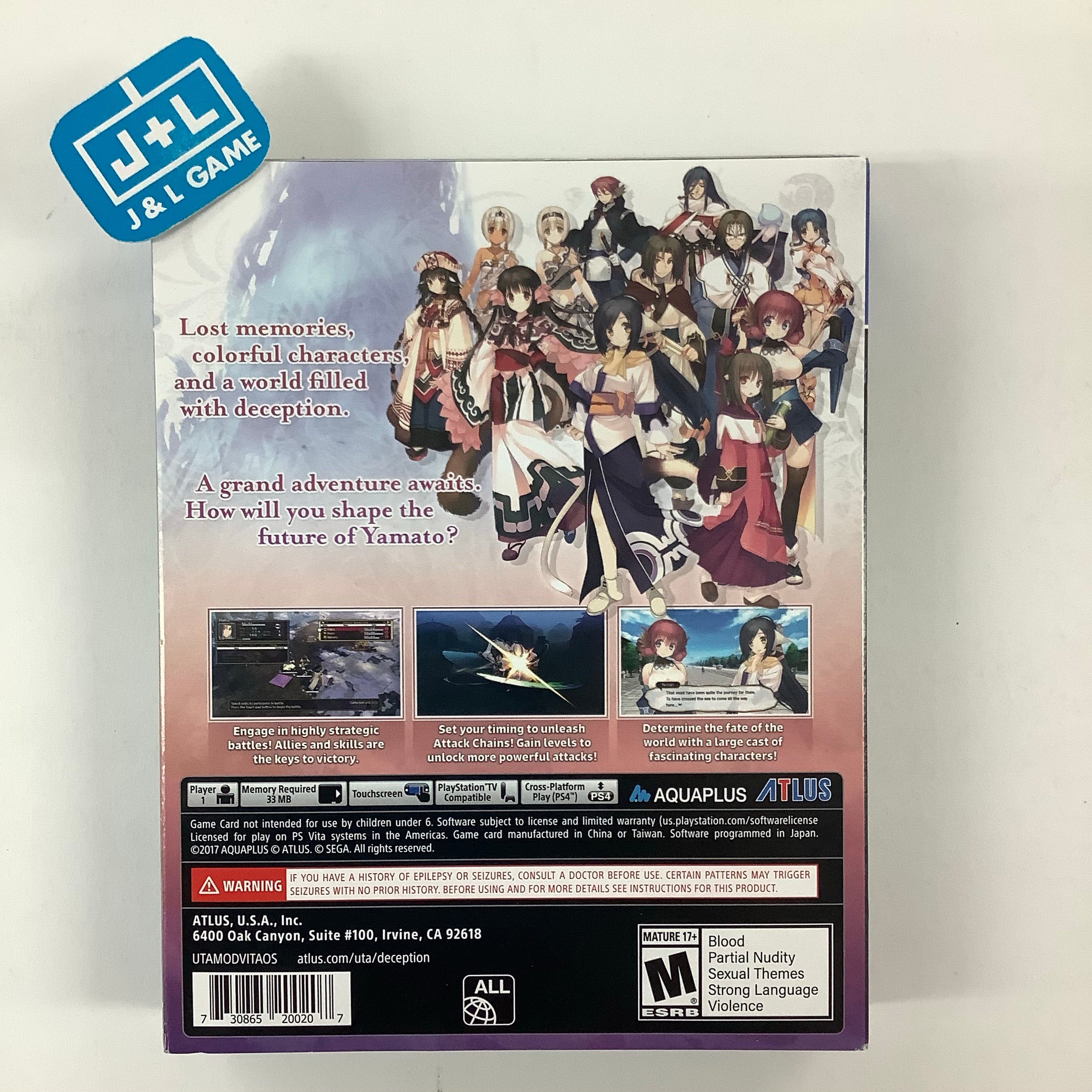 Utawarerumono Mask of Deception (Launch Edition) - (PSV) PlayStation Vita [Pre-Owned] Video Games Atlus   