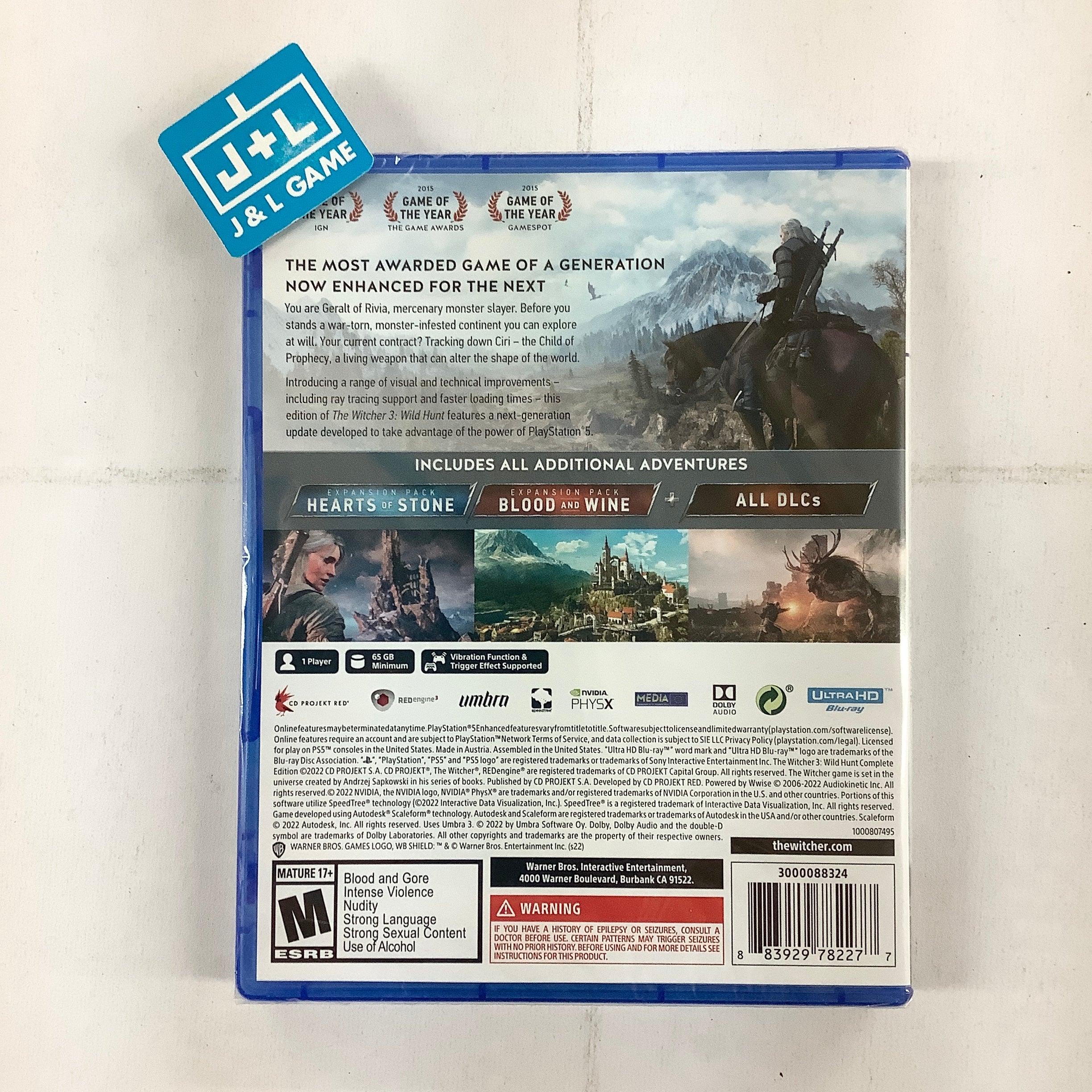 The Witcher 3: Wild Hunt (Complete Edition) - (PS5) PlayStation 5 Video Games WB Games