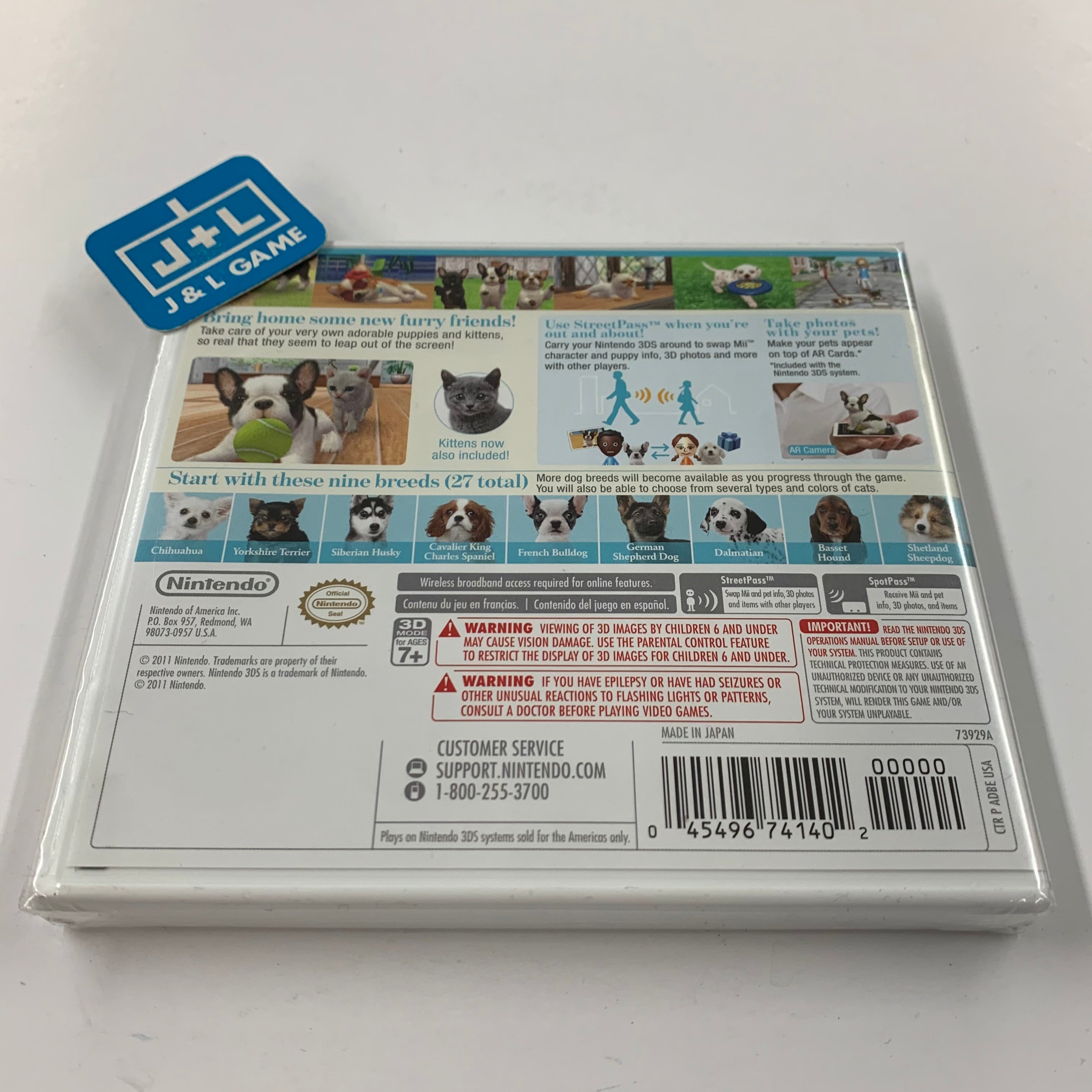 Nintendogs + Cats: French Bulldog & New Friends - Nintendo 3DS Video Games Nintendo   