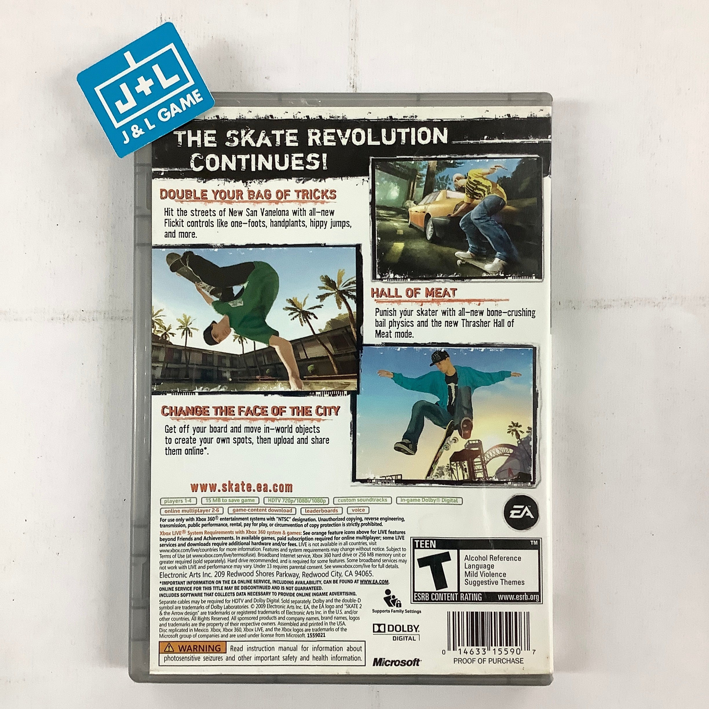 Skate 2 (Platinum Hits) - Xbox 360 [Pre-Owned] Video Games EA Games   