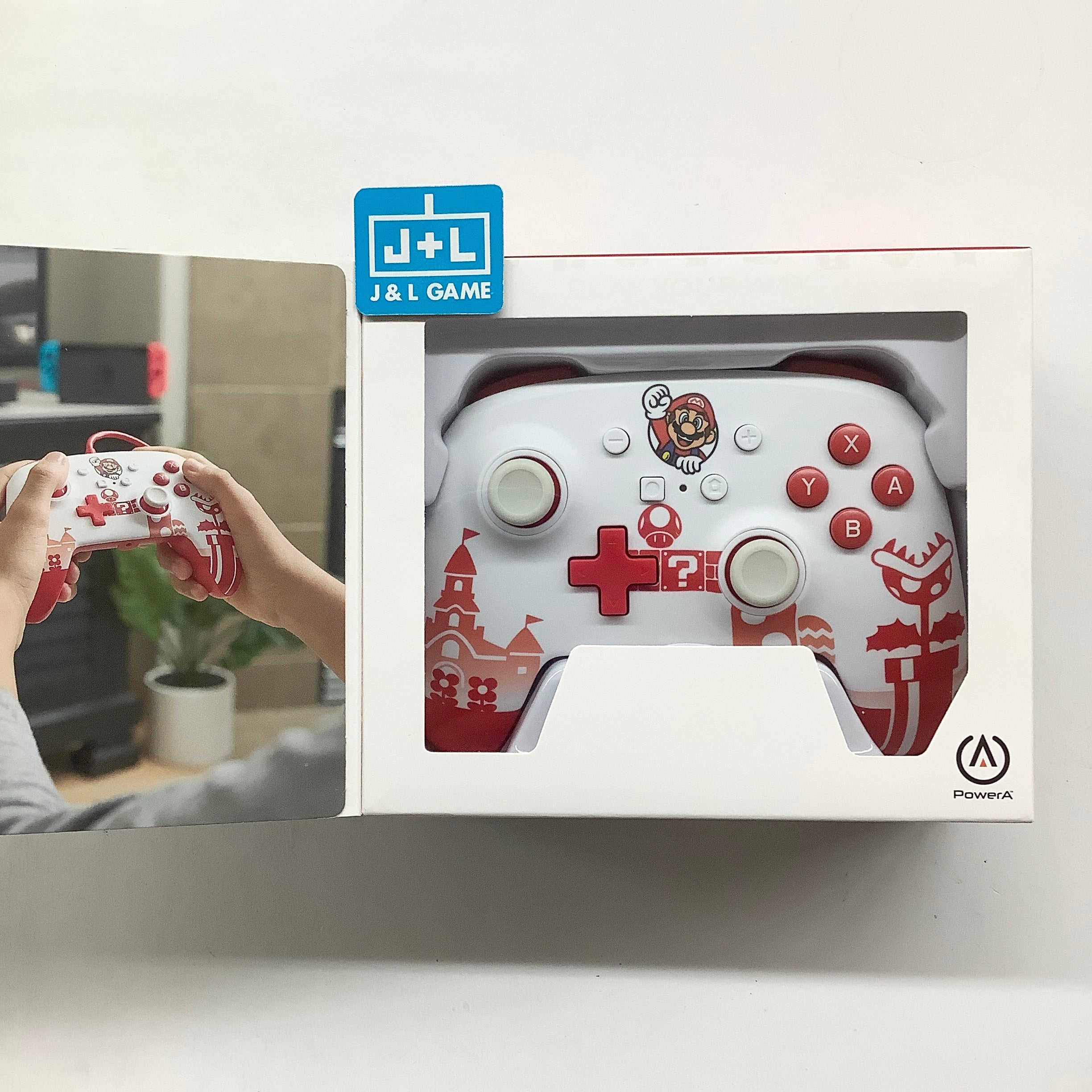 PowerA Enhanced Wired Controller (Mario Red/White) - (NSW) Nintendo Switch Accessories PowerA   