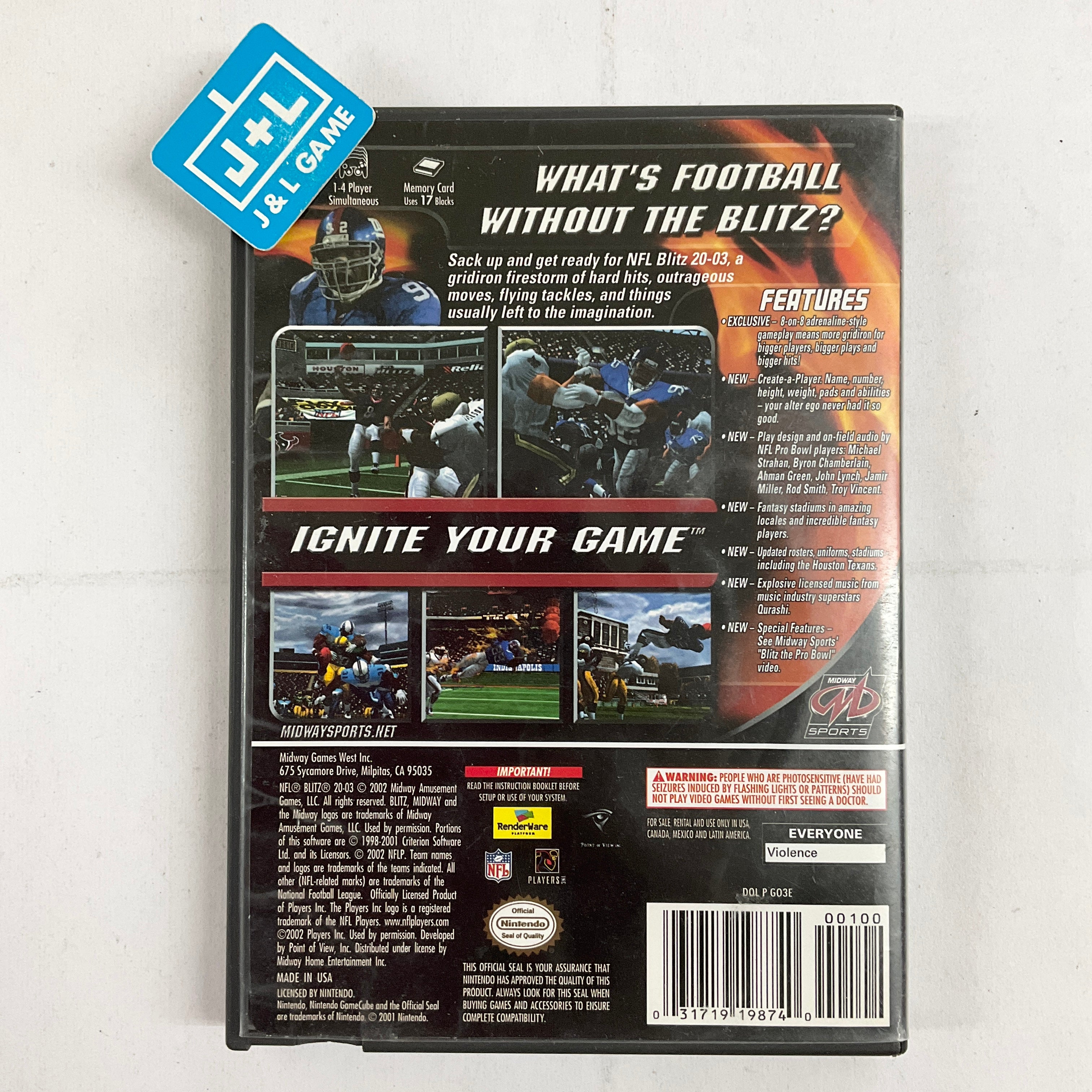 NFL Blitz 20-03 - (GC) GameCube [Pre-Owned] Video Games Midway   