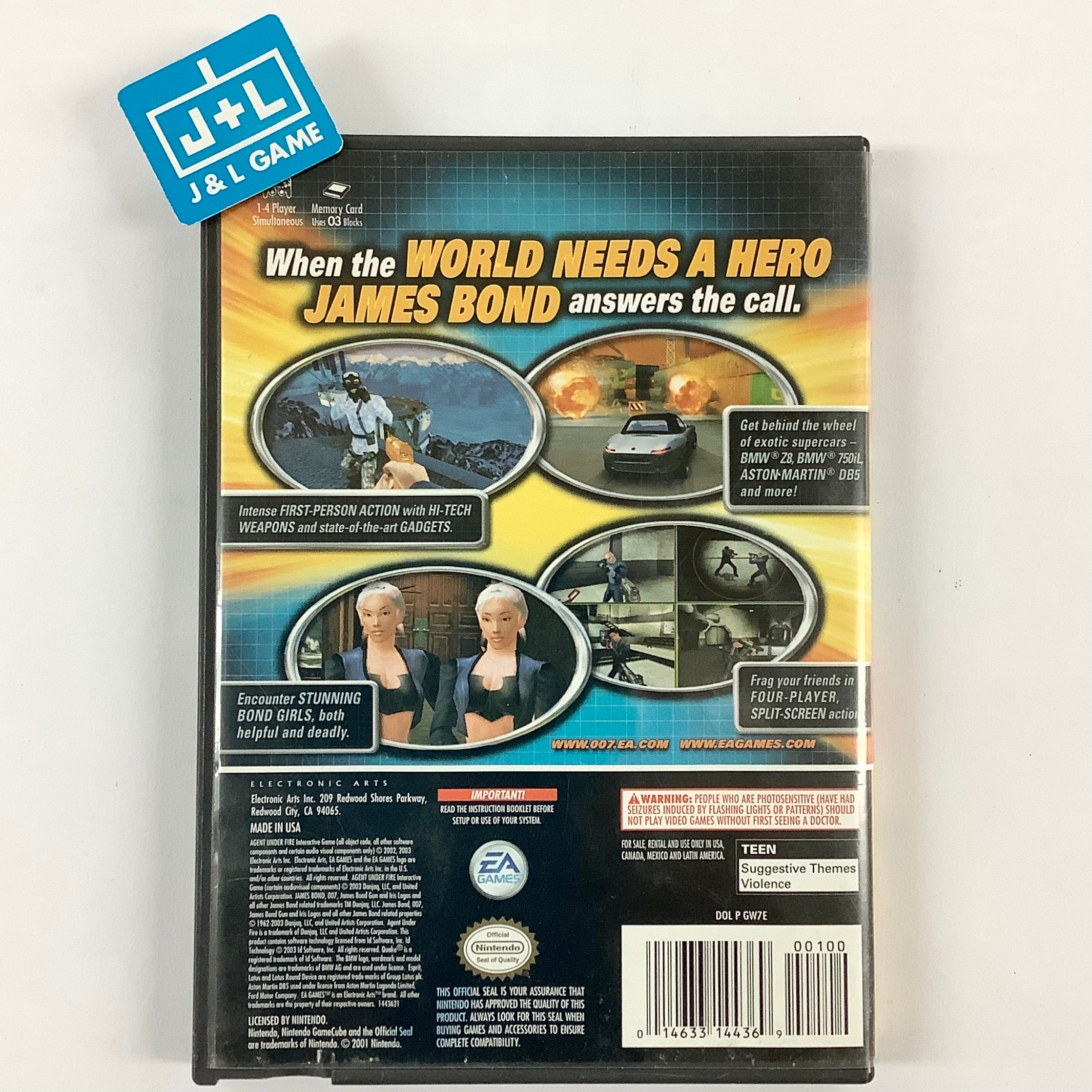 James Bond 007: Agent Under Fire (Player's Choice) - (GC) GameCube [Pre-Owned] Video Games Electronic Arts   