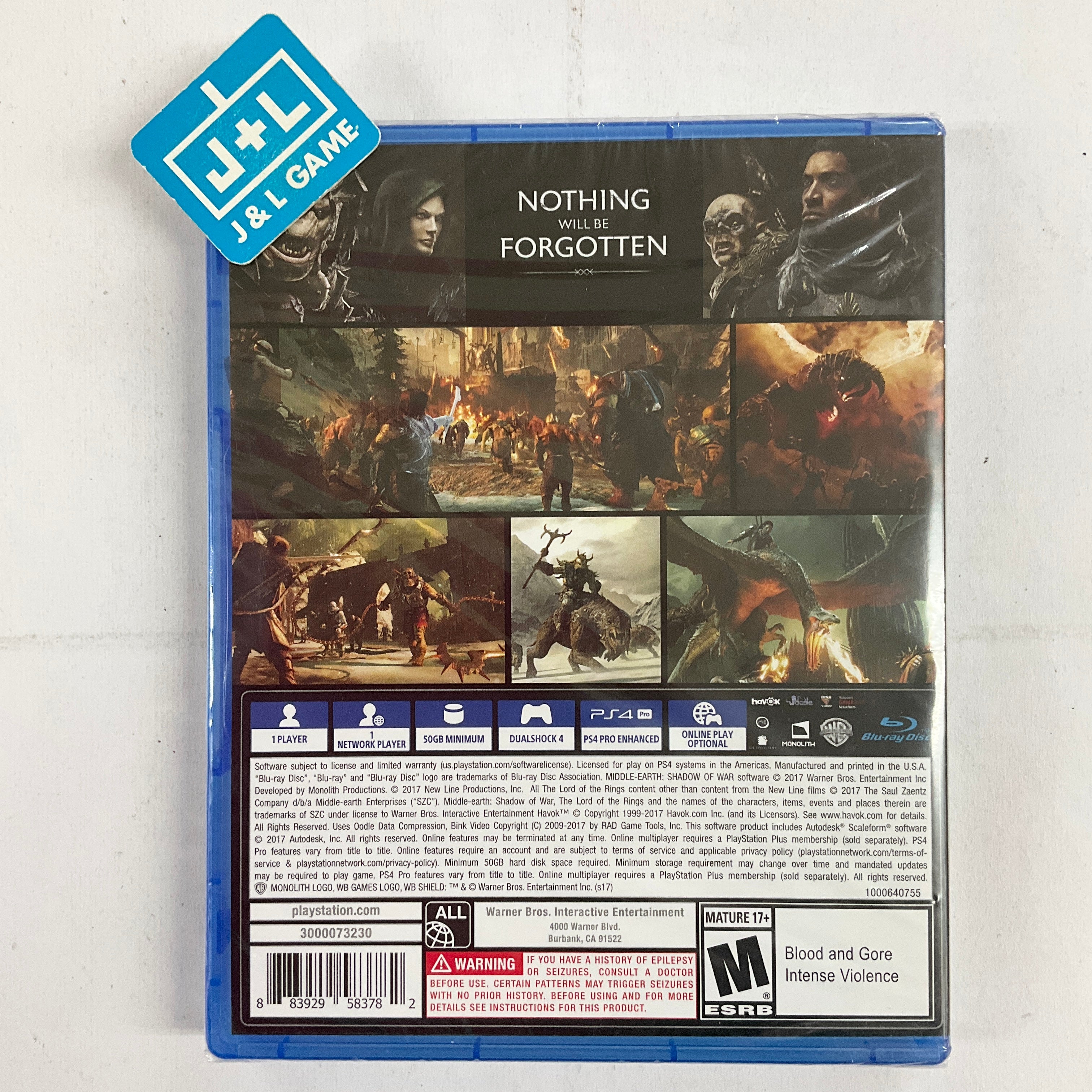 Middle-Earth: Shadow of War - (PS4) PlayStation 4 Video Games Warner Bros. Interactive Entertainment
