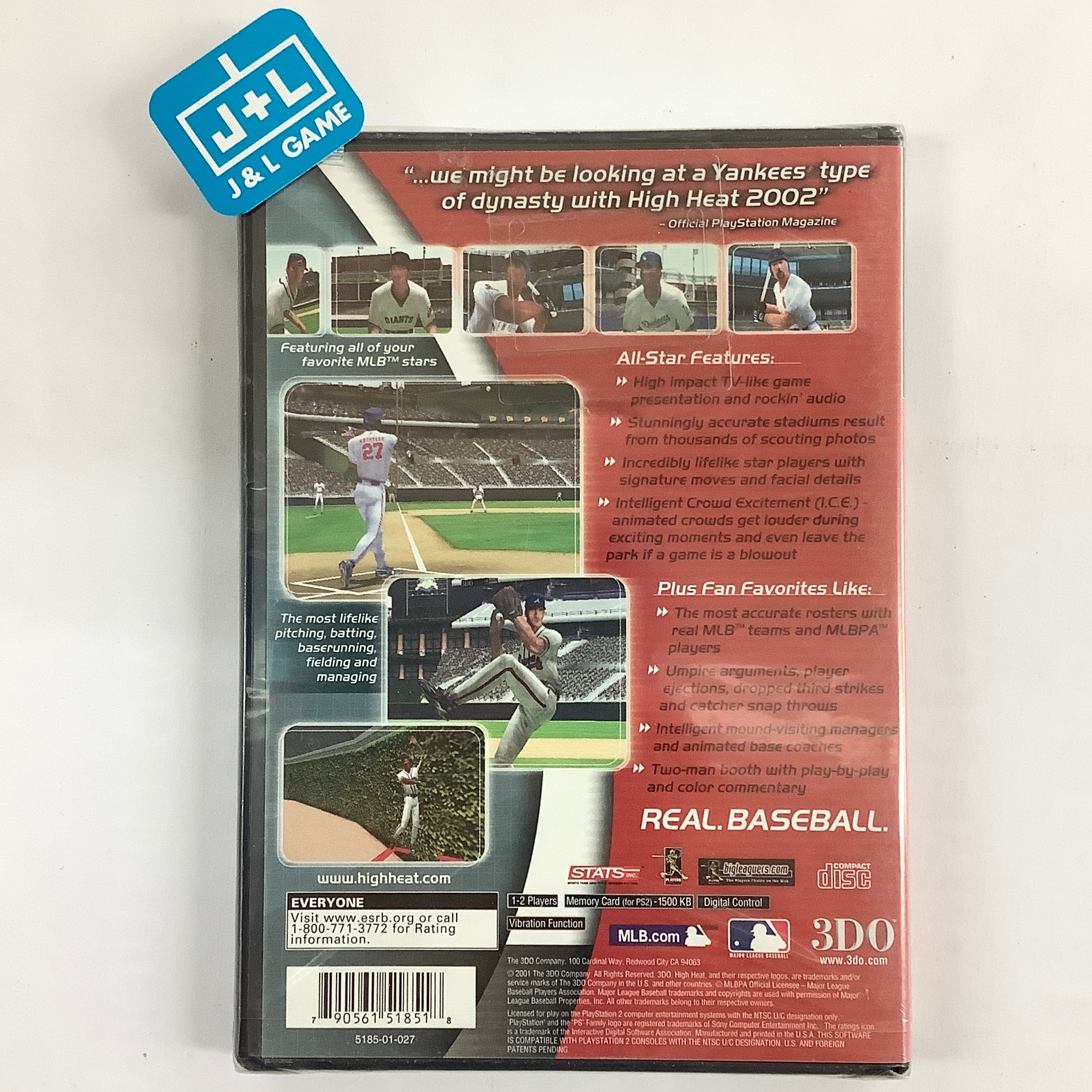 High Heat Major League Baseball 2002 - (PS2) PlayStation 2 Video Games 3DO   
