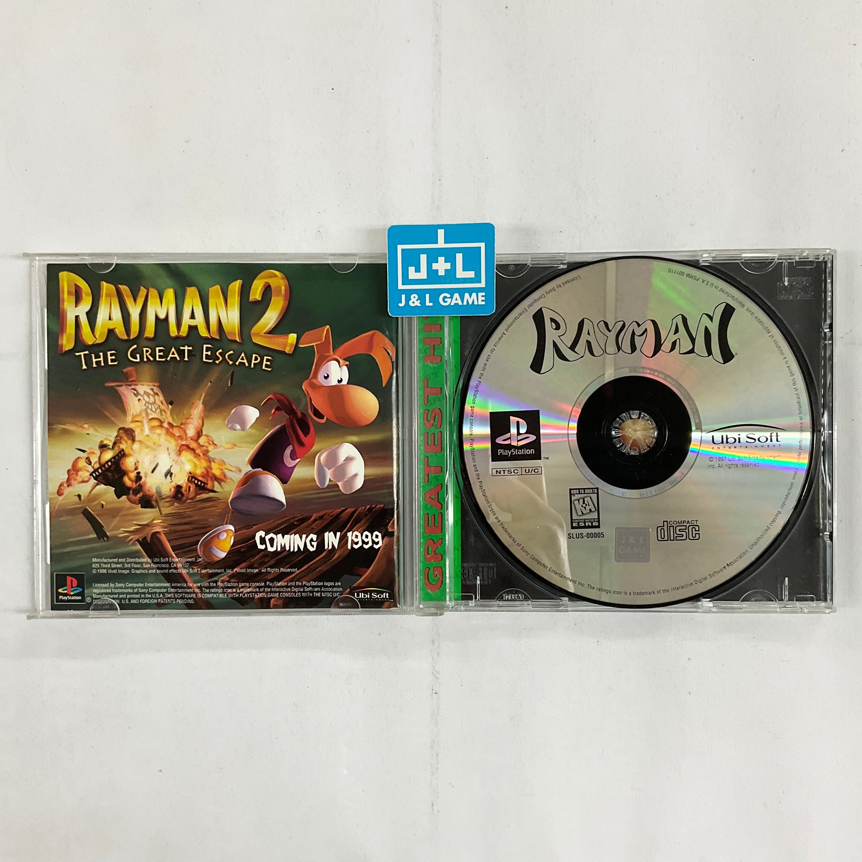Rayman (Greatest Hits) - (PS1) PlayStation 1 [Pre-Owned] Video Games Ubisoft   