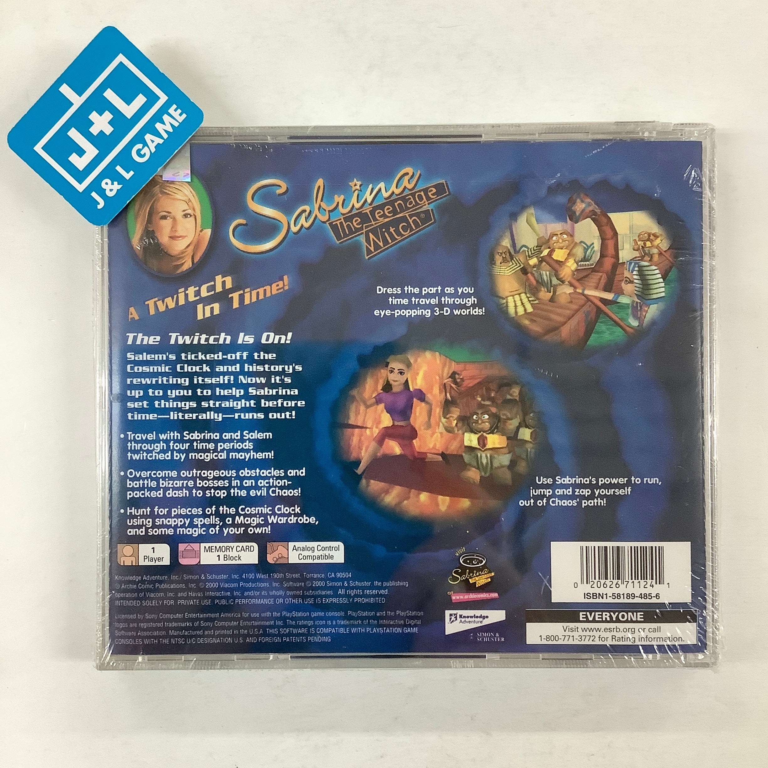 Sabrina the Teenage Witch: A Twitch in Time - (PS1) PlayStation 1 Video Games Simon & Schuster   