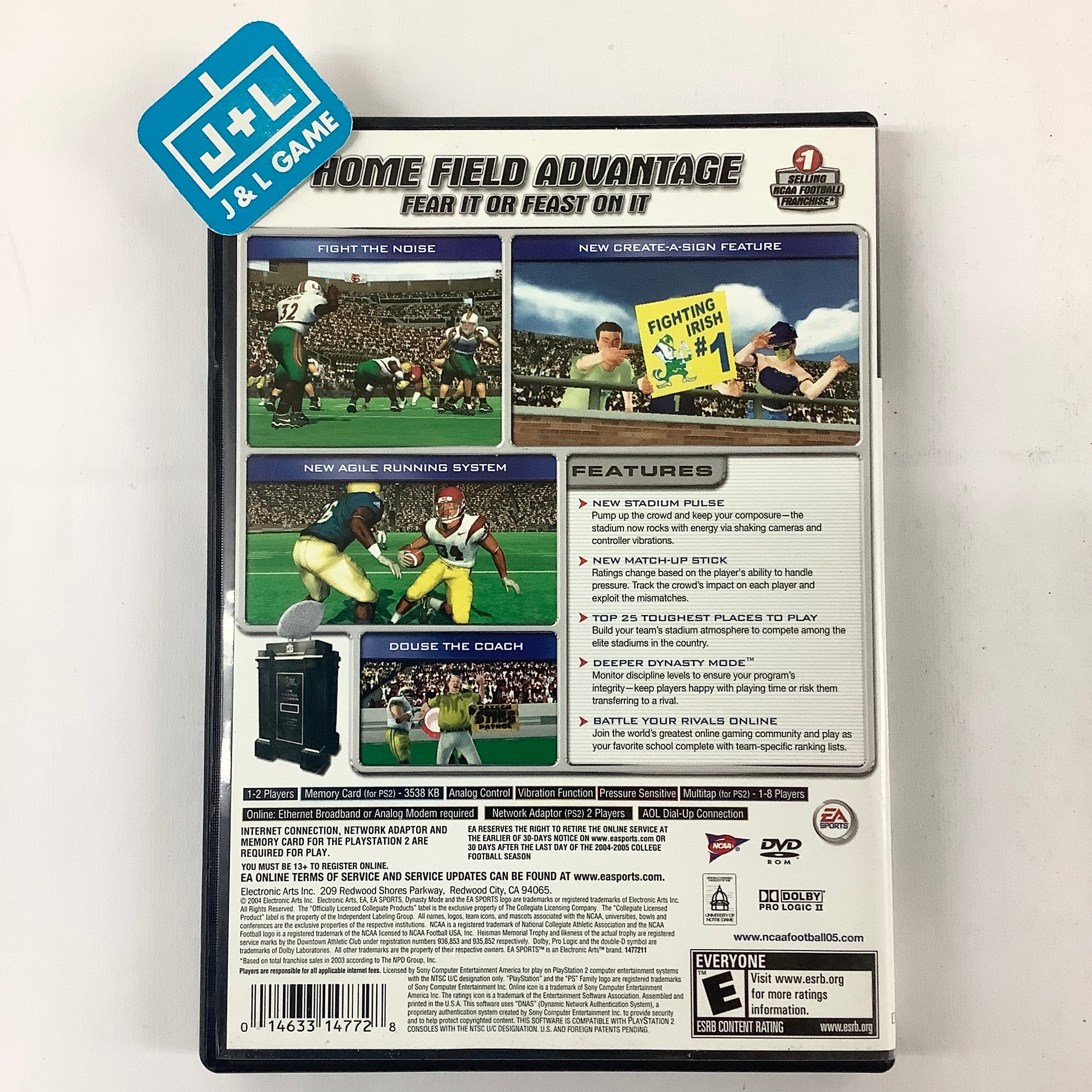 NCAA Football 2005 - (PS2) PlayStation 2 [Pre-Owned] Video Games EA Sports   