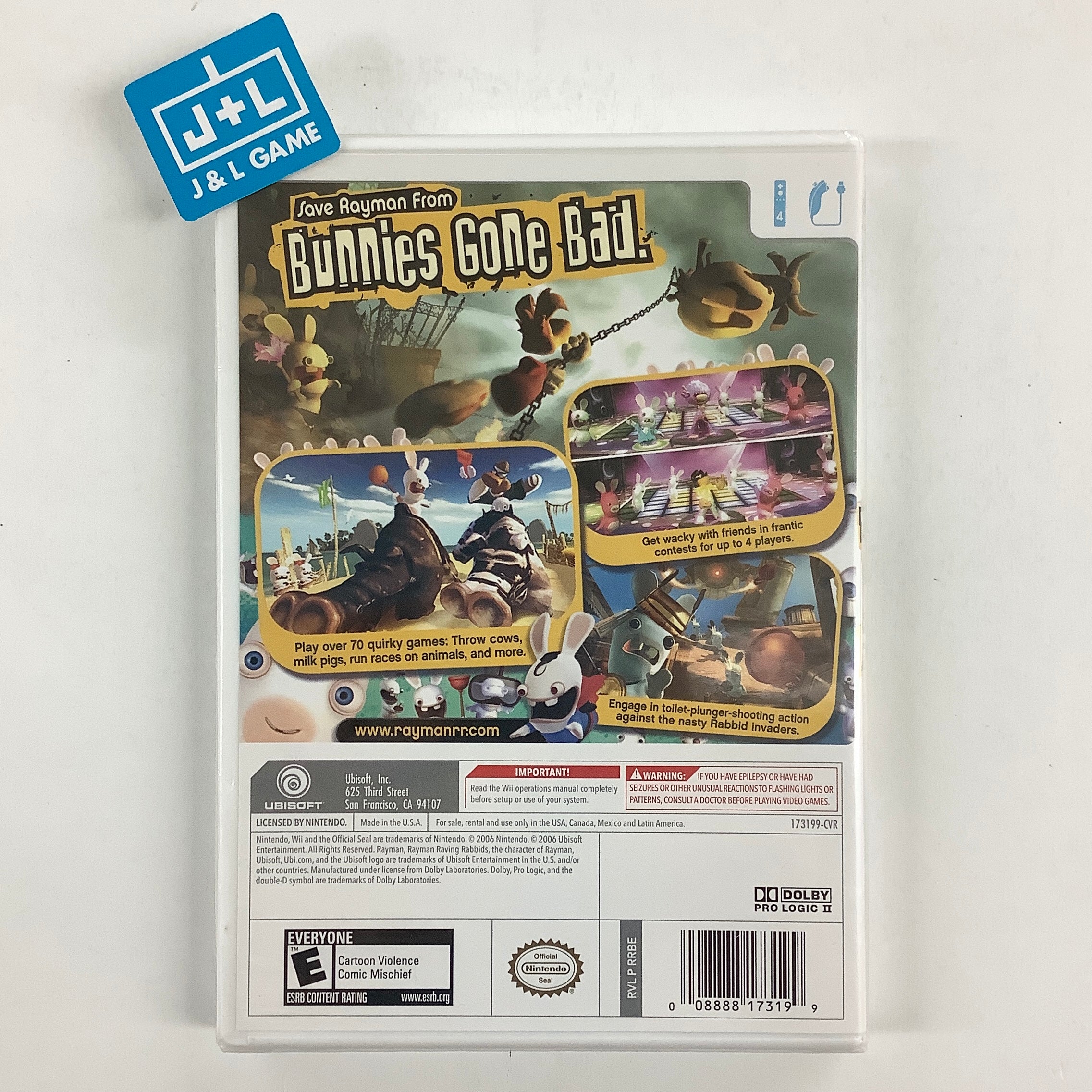 Rayman Raving Rabbids - Nintendo Wii Video Games Ubisoft   