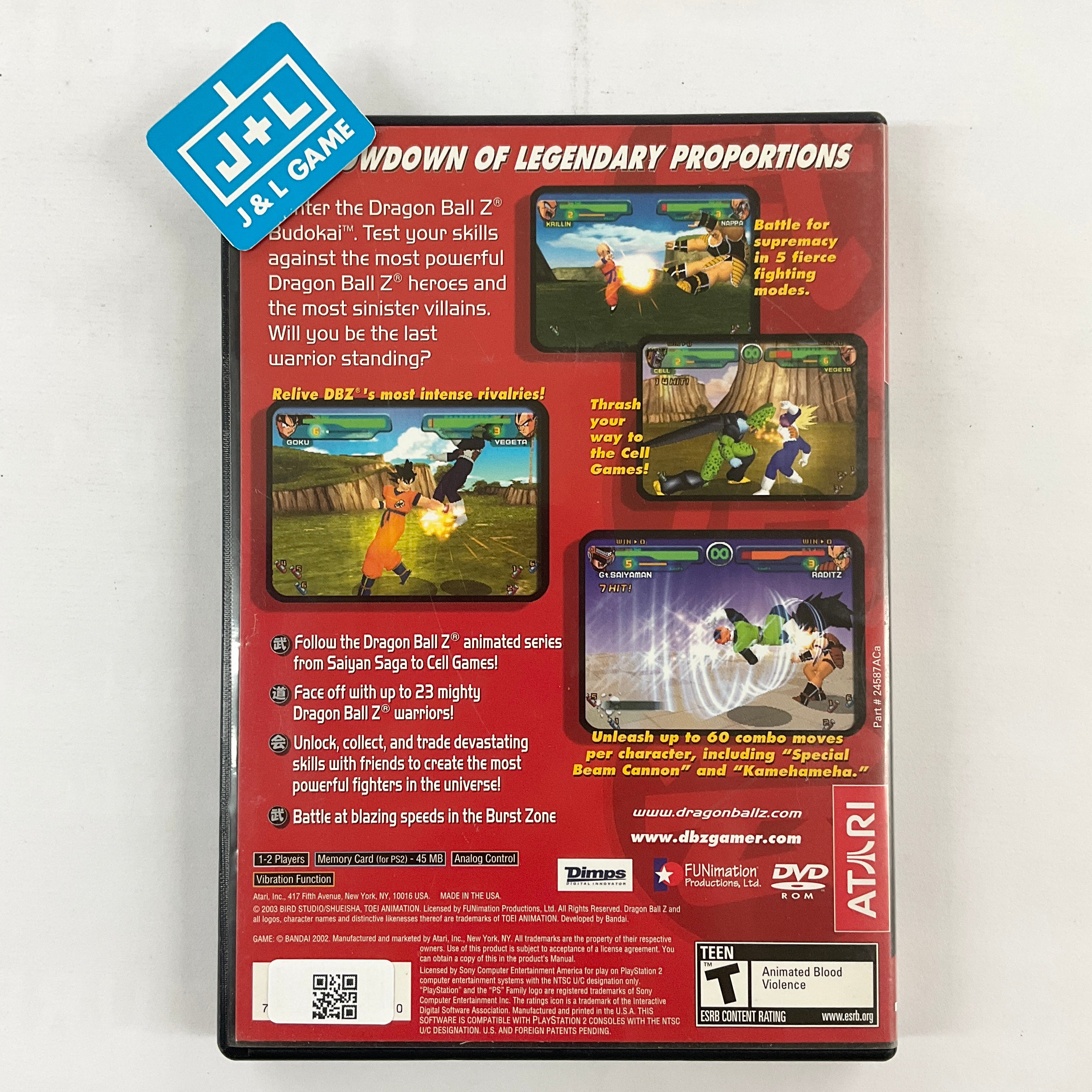 Dragon Ball Z: Budokai (Greatest Hits) - (PS2) PlayStation 2 [Pre-Owned] Video Games Atari SA   
