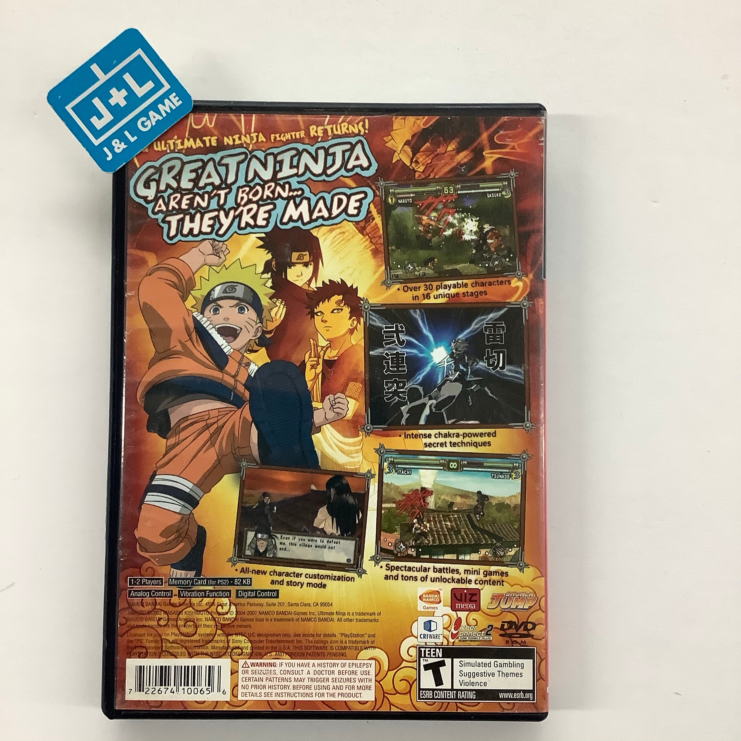 Naruto: Ultimate Ninja 2 - (PS2) PlayStation 2 [Pre-Owned] Video Games Namco Bandai Games   