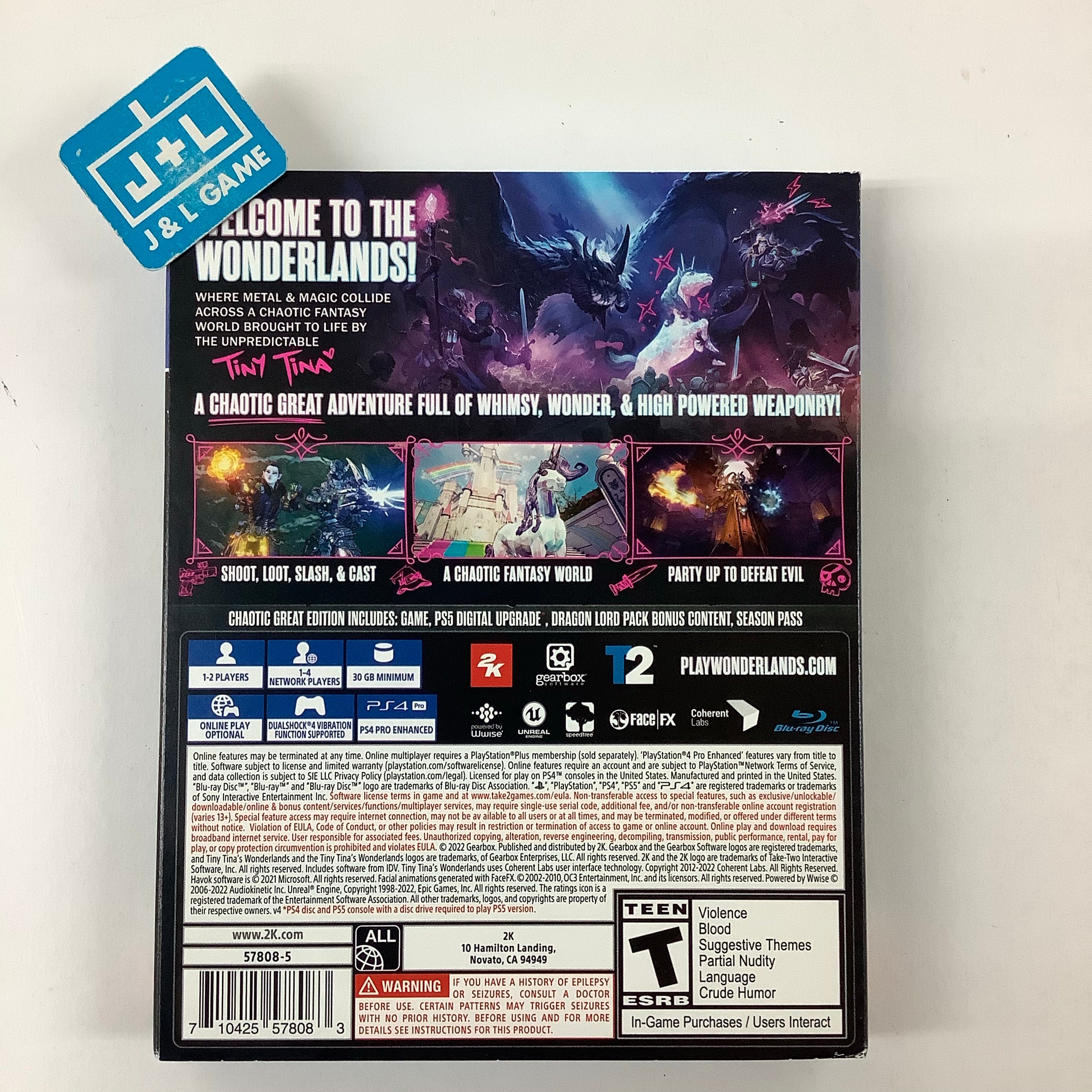 Tiny Tina's Wonderlands (Chaotic Great Edition) - (PS4) PlayStation 4 Video Games 2K Games   