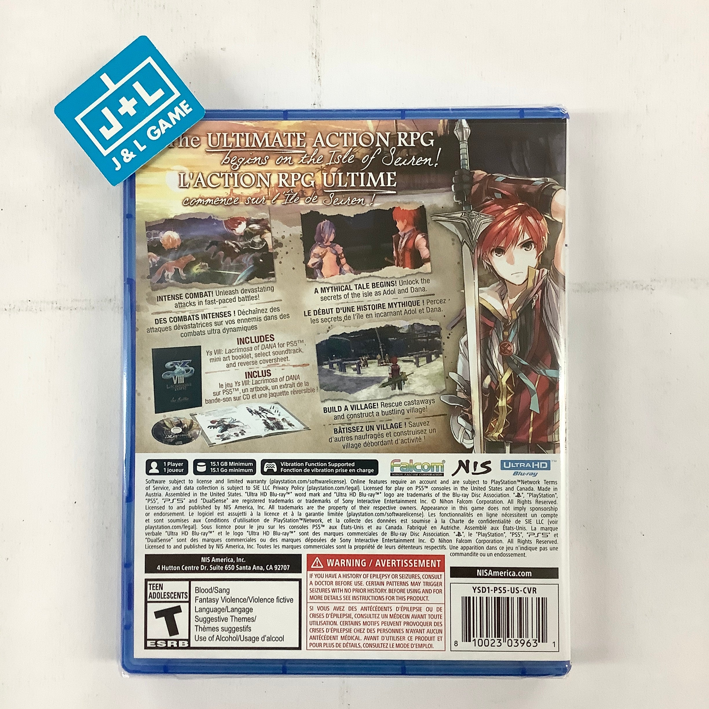 Ys VIII: Lacrimosa Of Dana (Deluxe Edition) - (PS5) PlayStation 5 Video Games NIS America   
