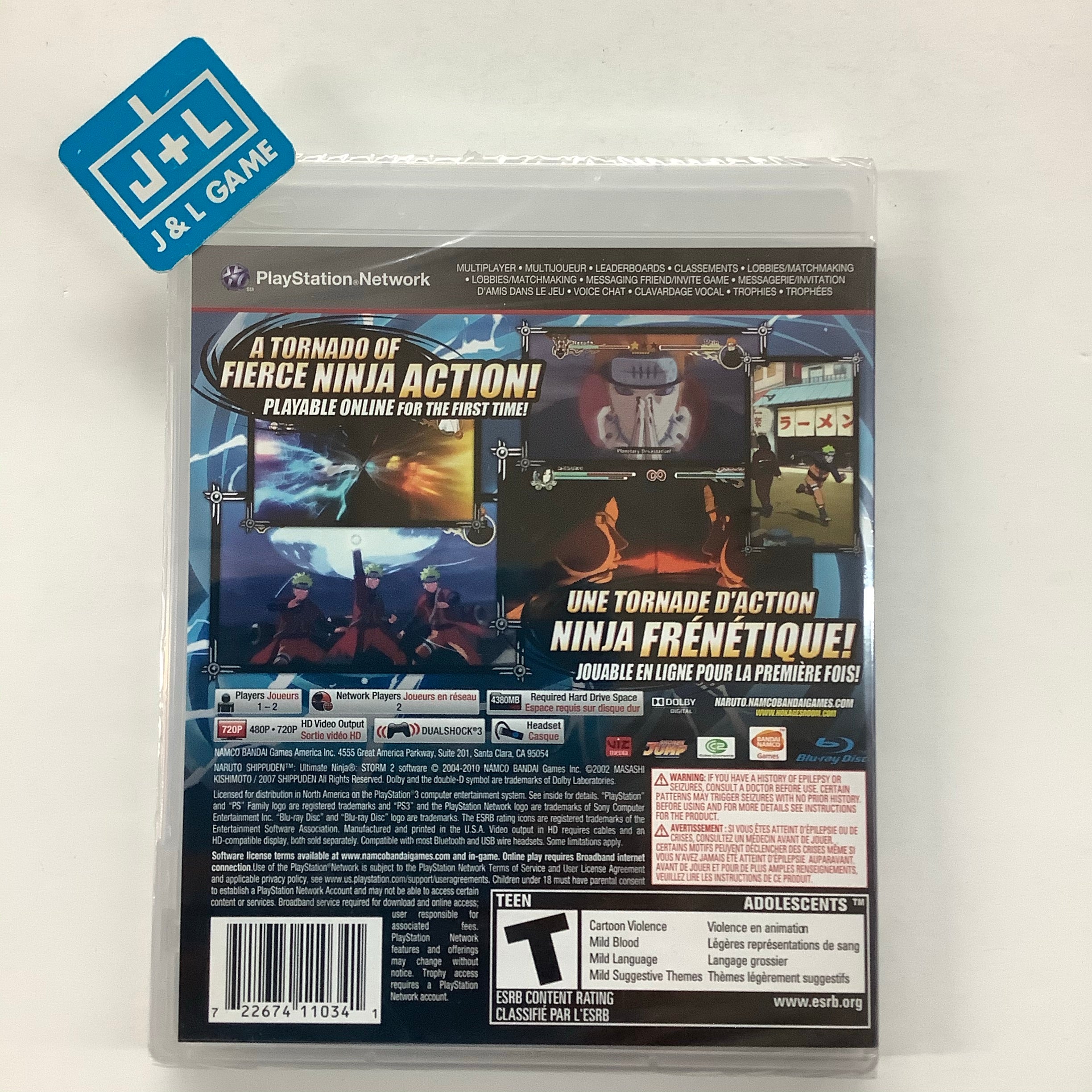 Naruto Shippuden: Ultimate Ninja Storm 2 - (PS3) PlayStation 3 Video Games Namco Bandai Games   