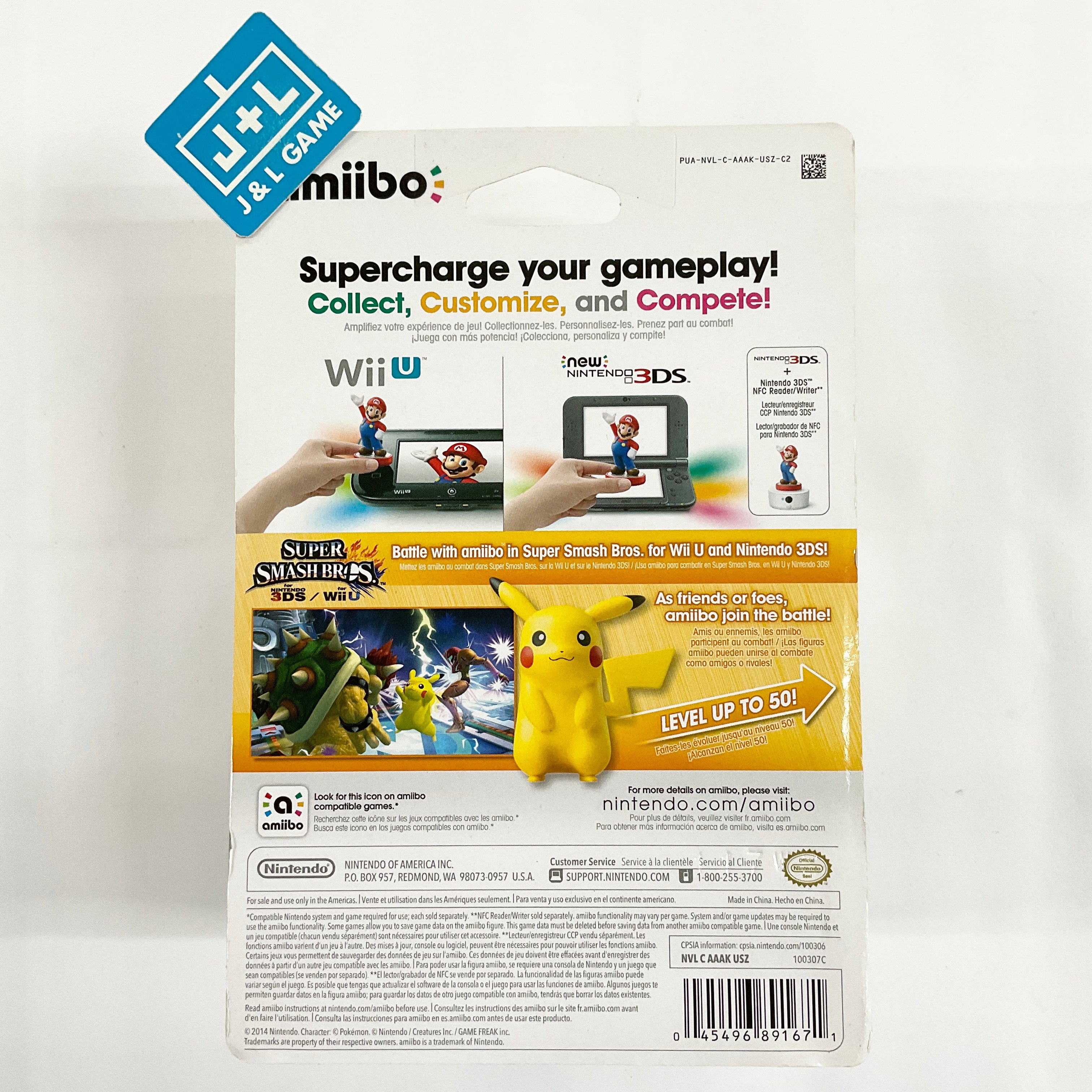 Pikachu (Super Smash Bros. series) - Nintendo WiiU Amiibo Amiibo Nintendo   