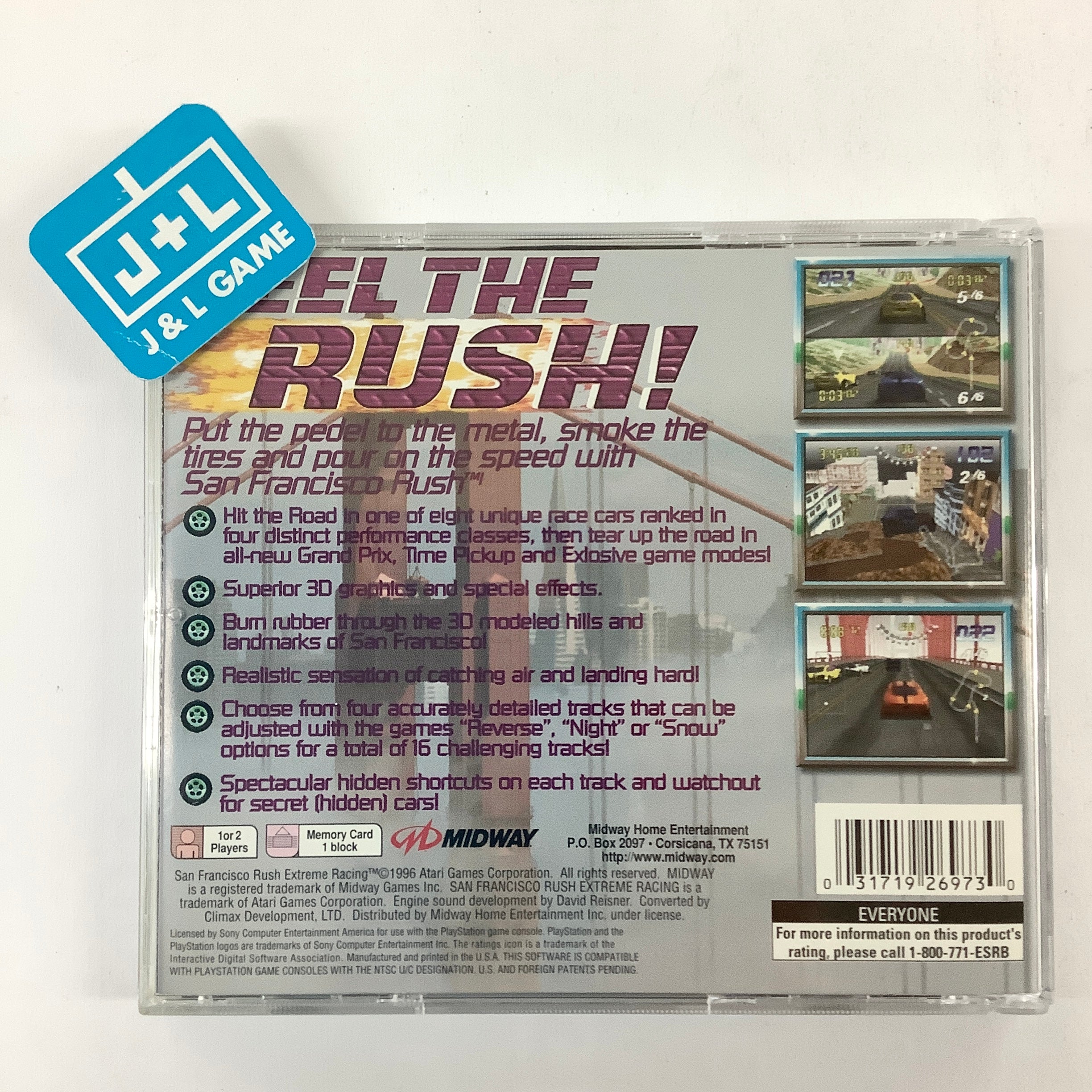 San Francisco Rush: Extreme Racing - (PS1) PlayStation 1 [Pre-Owned] Video Games Midway   