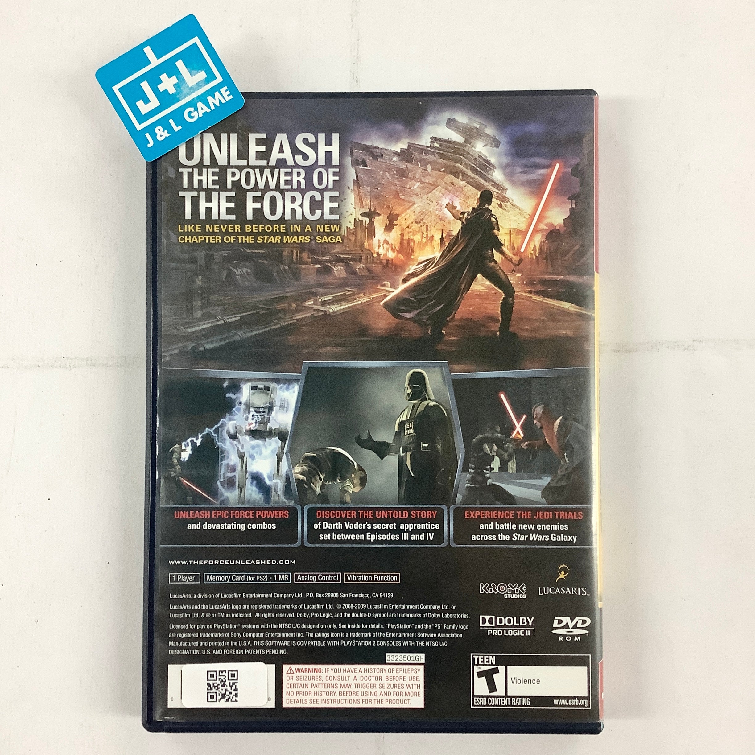 Star Wars: The Force Unleashed (Greatest Hits) - (PS2) PlayStation 2 [Pre-Owned] Video Games LucasArts   