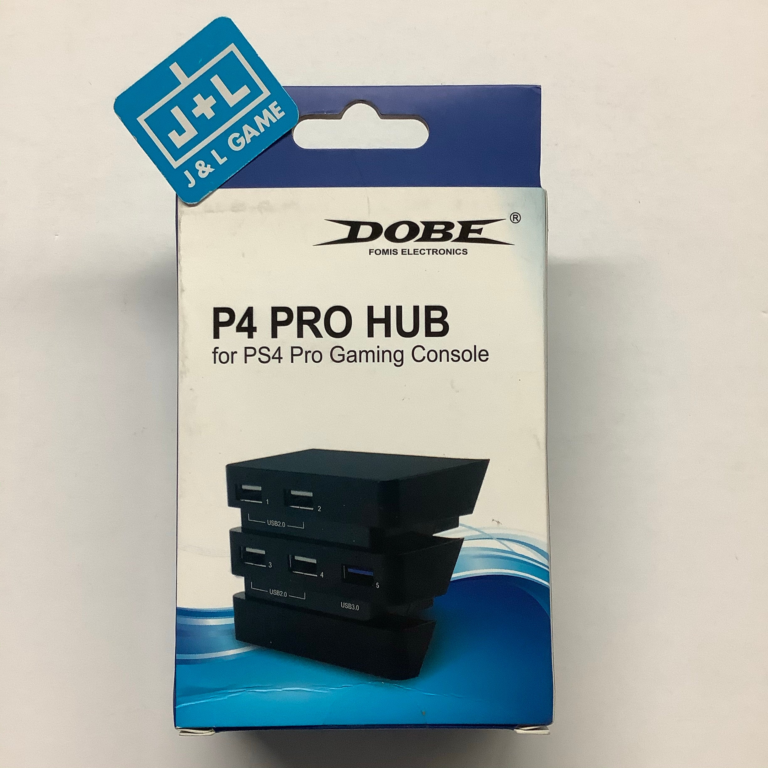 PS4 Pro USB Hub 3.0 USB Extension Adapter Splitter Charging Port (1x USB3.0 and 4X USB2.0) with LED ( Black Color)  - (PS4) Playstation 4 Accessories ElecGear   